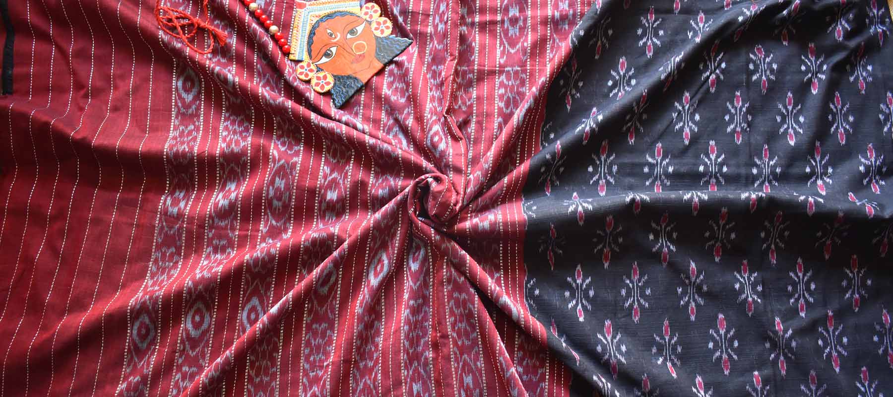Ikat cotton fabric