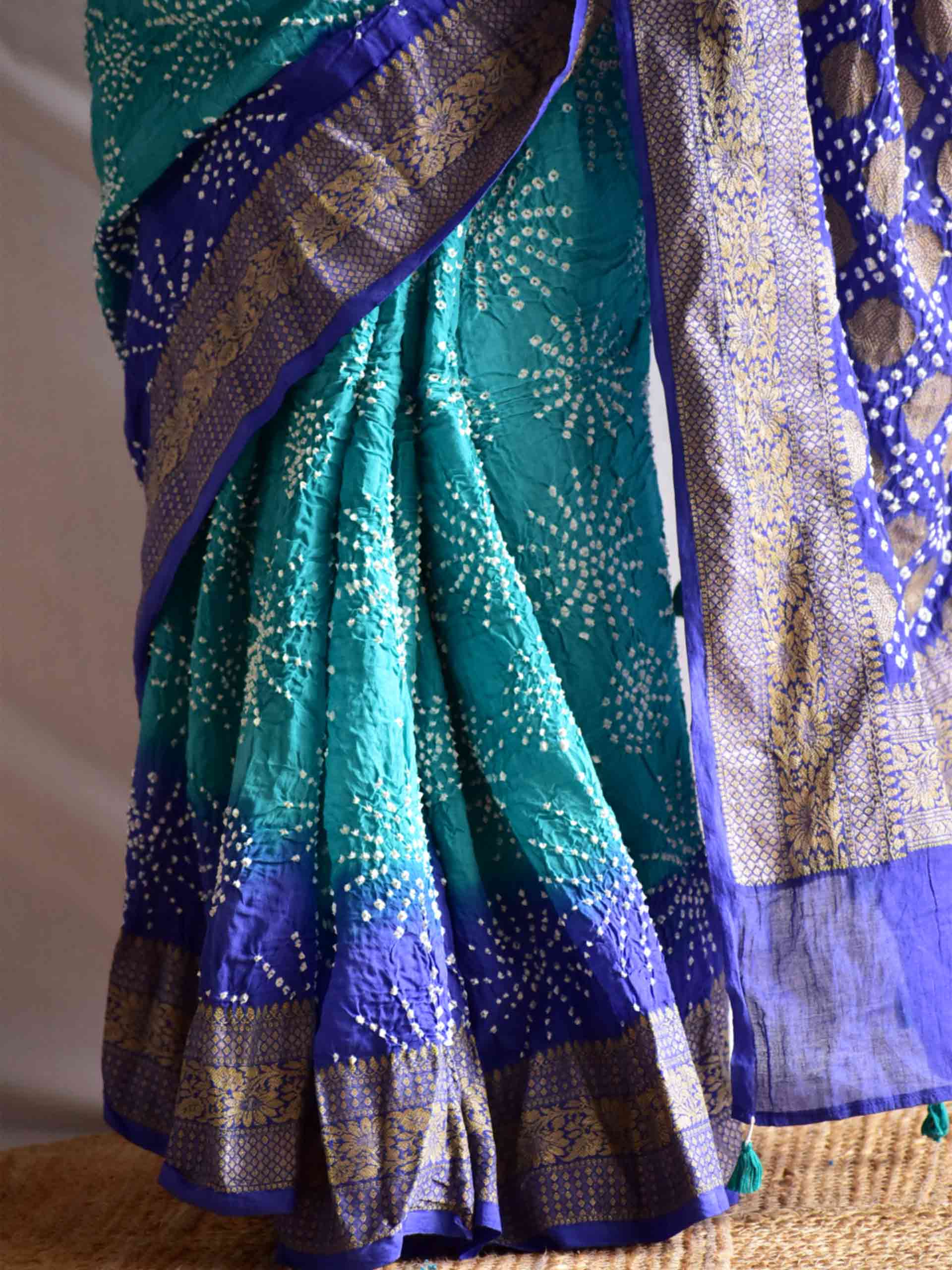 Firoza Bandhej Saree