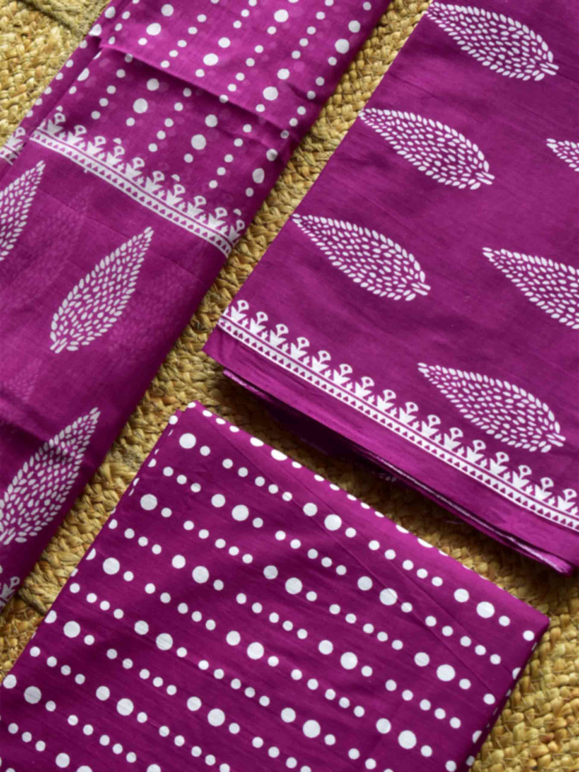 Wineyards Cotton 3 pc suit set