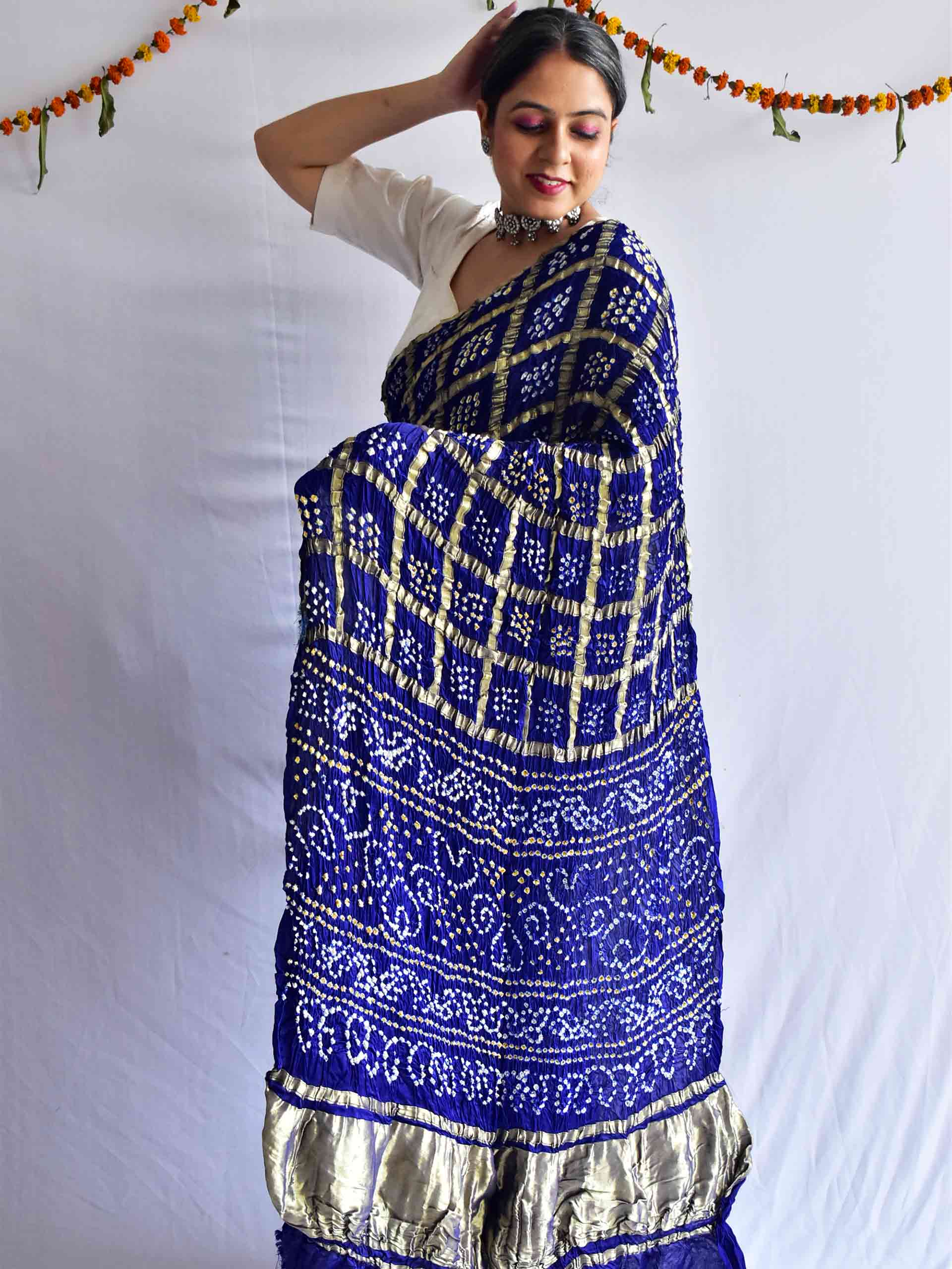 Nazaara - Bandhani Gharchola Gajji Silk Saree