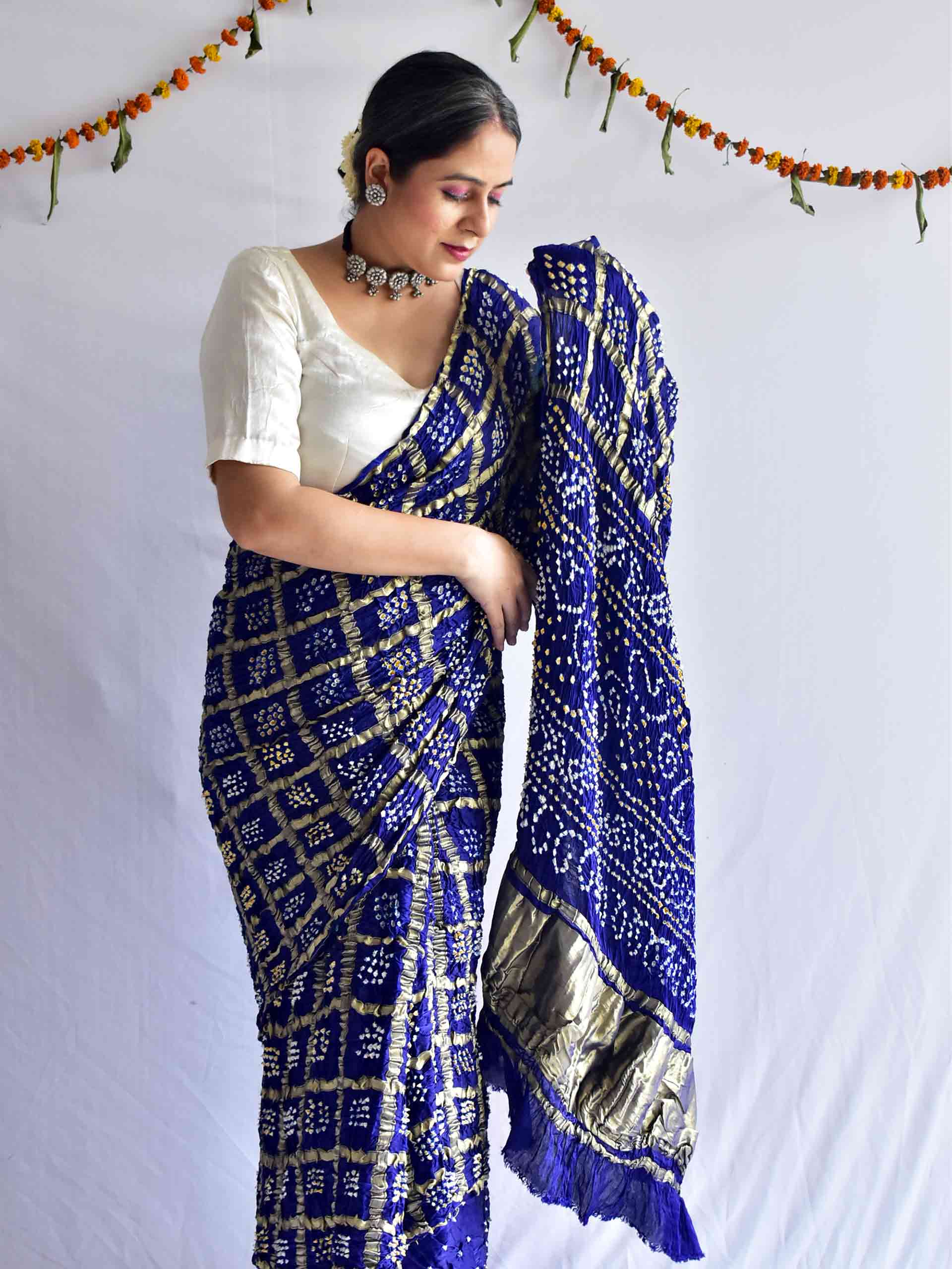 Nazaara - Bandhani Gharchola Gajji Silk Saree