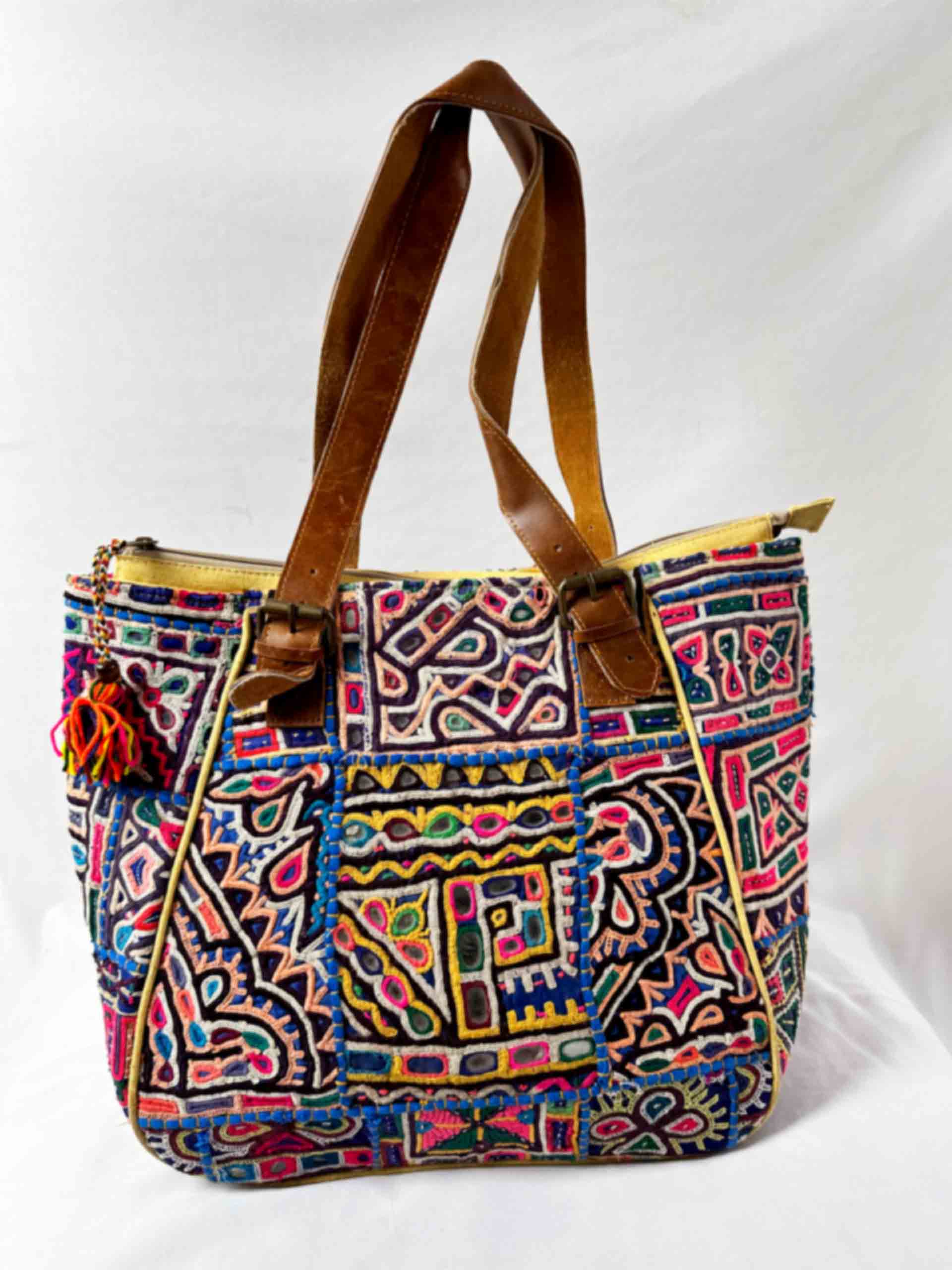 Rabari - Mirror work hand embroidered hand bag