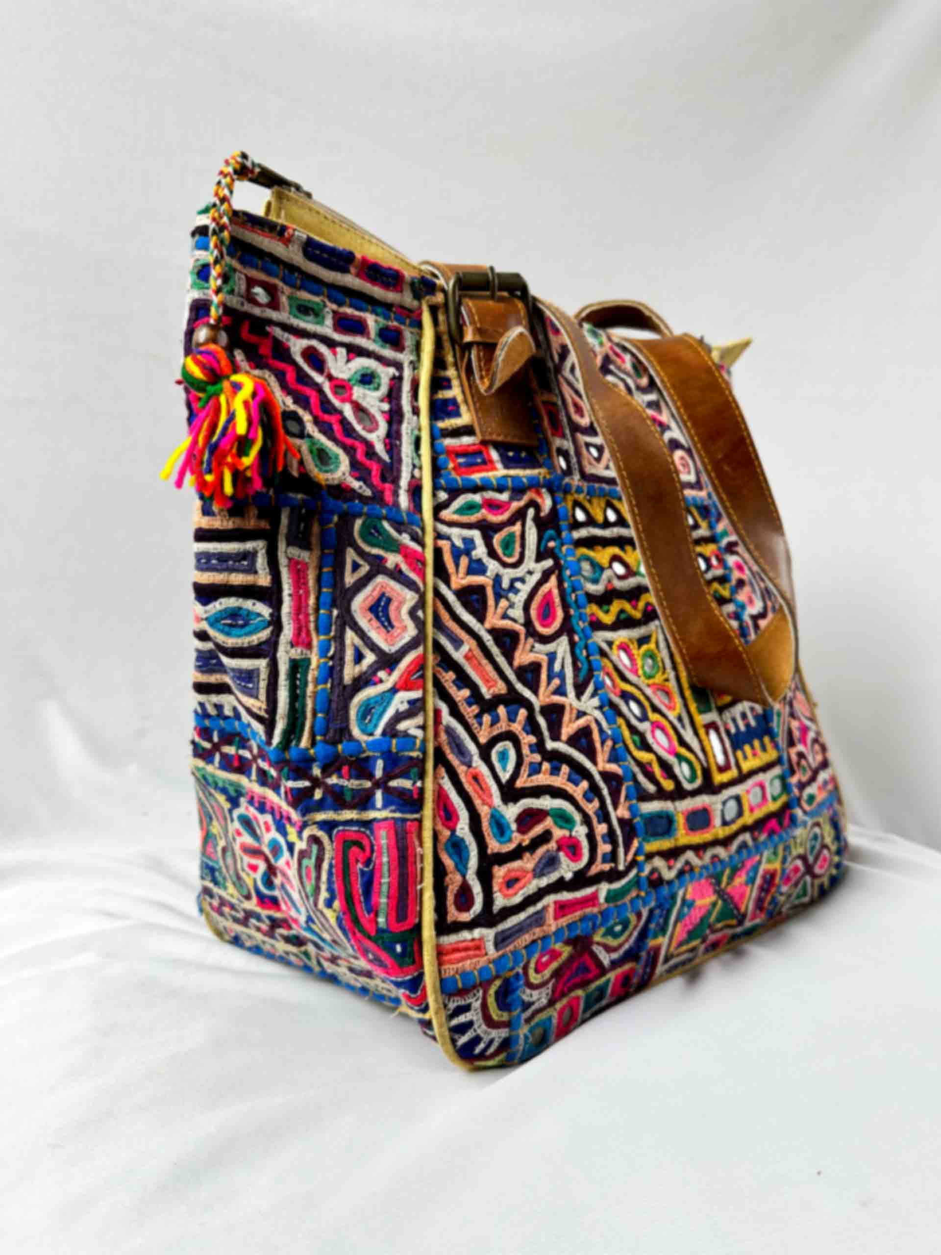 Rabari - Mirror work hand embroidered hand bag