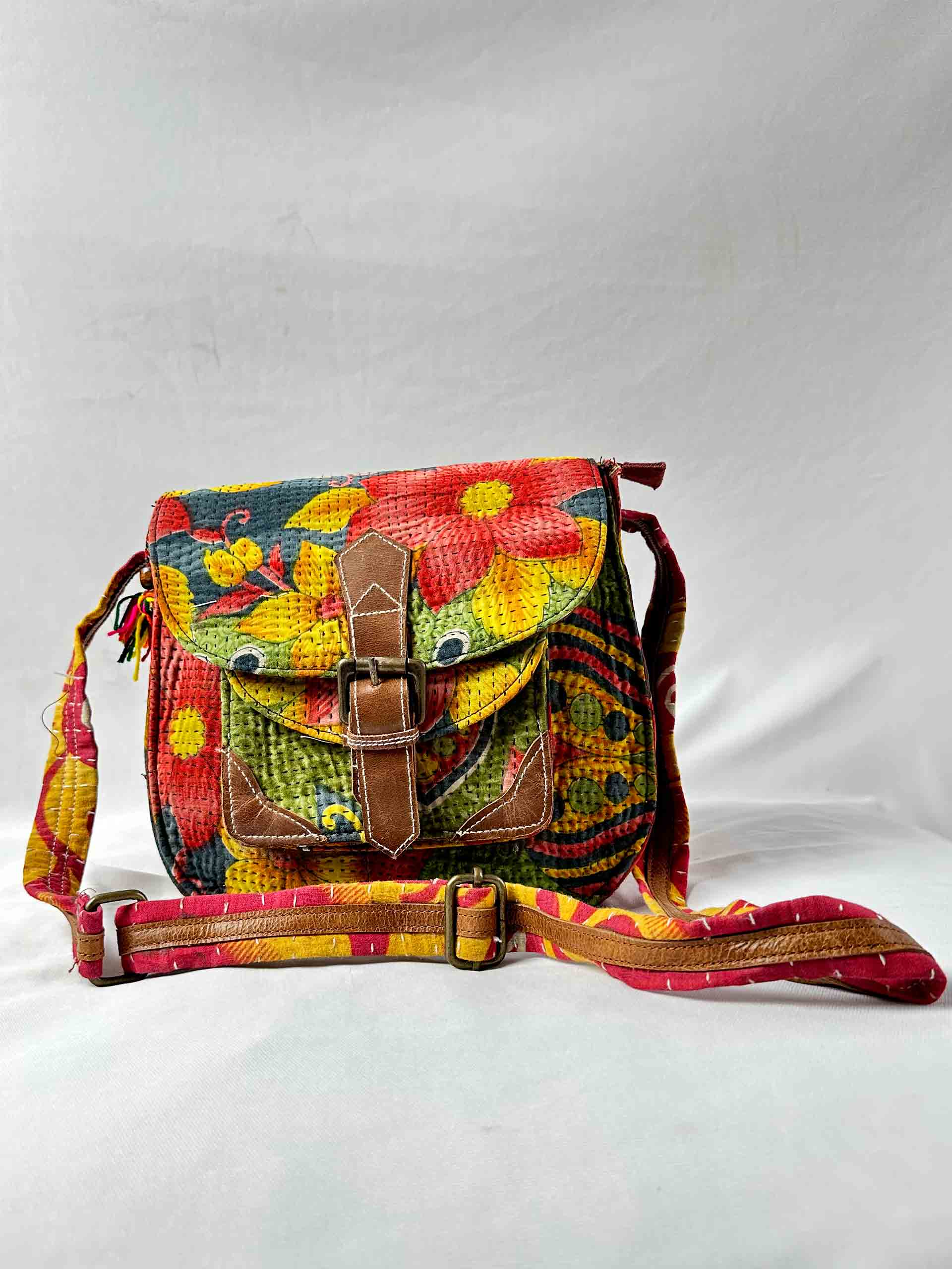 kantha - hand embroidered vintage bag