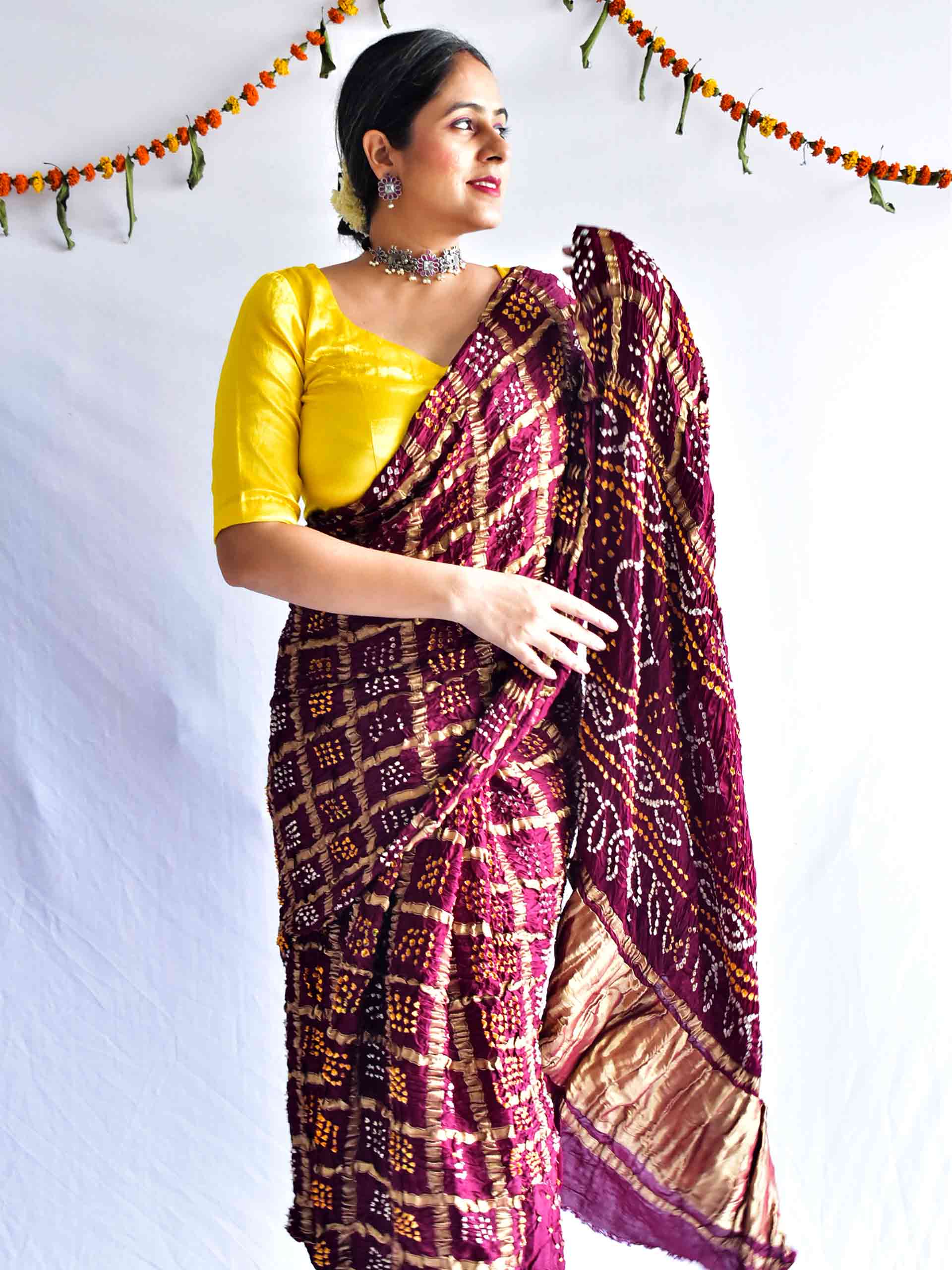 Bandish - Bandhani gharchola Gajji Silk Saree