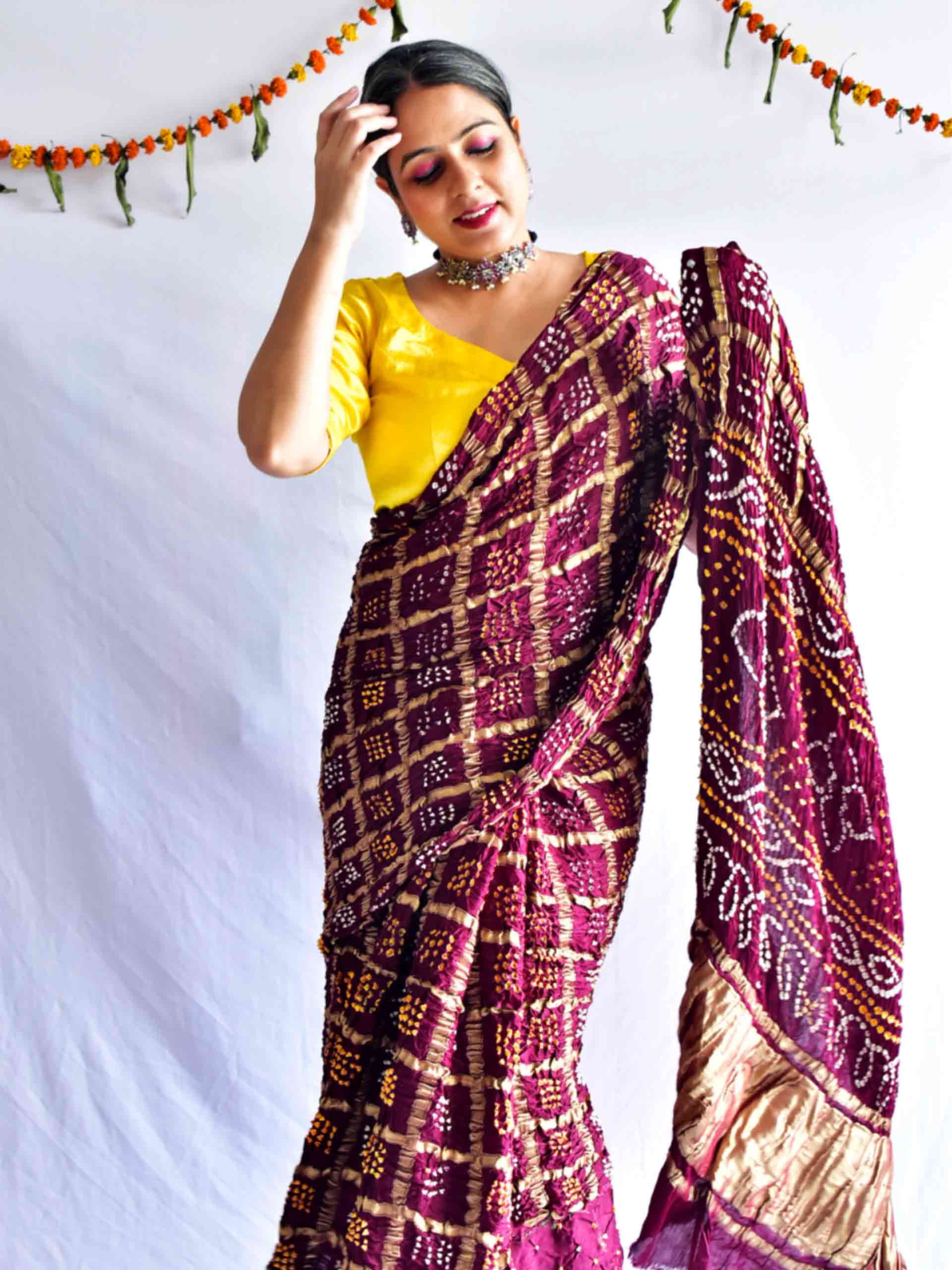 Bandish - Bandhani gharchola Gajji Silk Saree