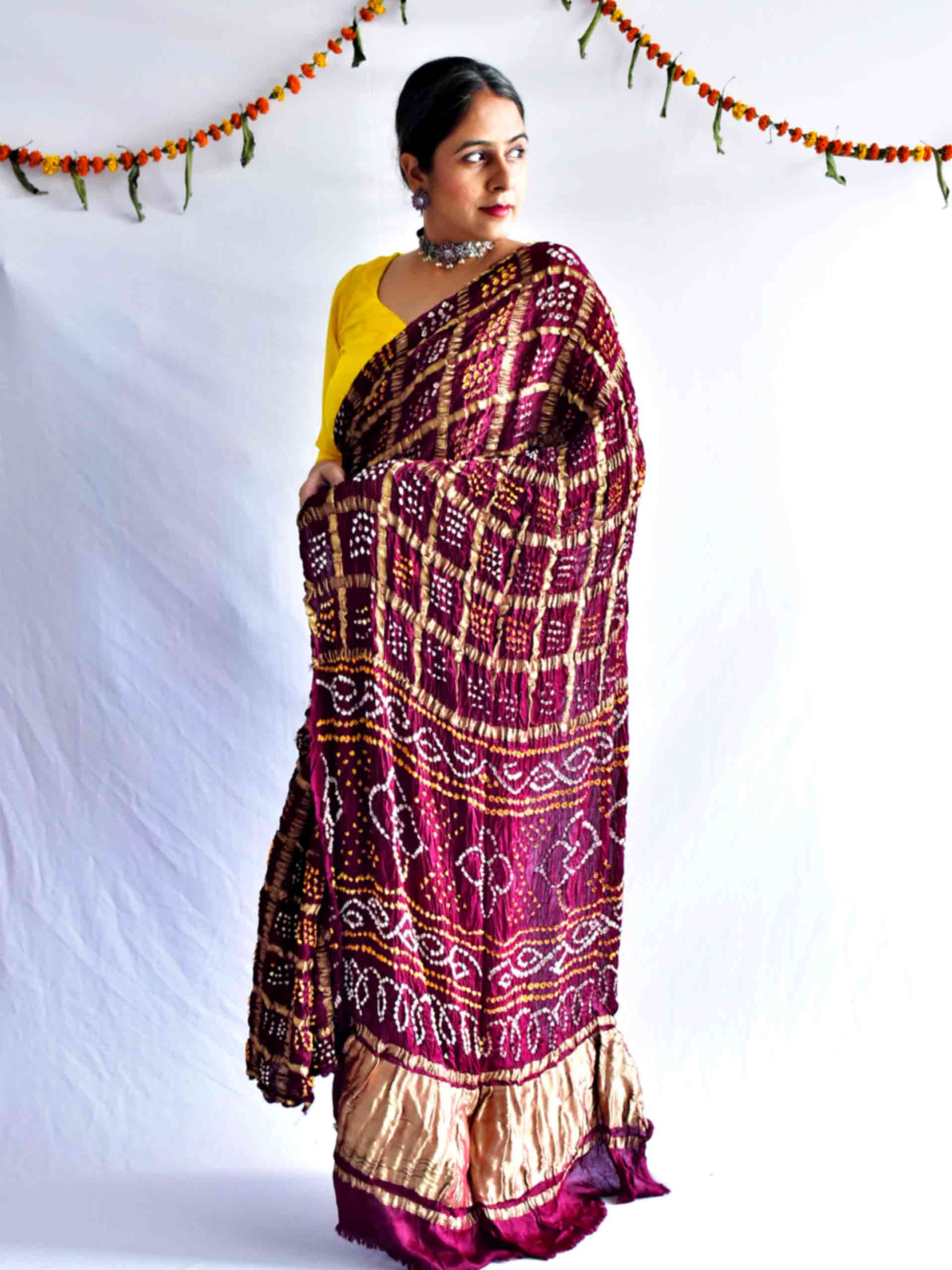 Bandish - Bandhani gharchola Gajji Silk Saree