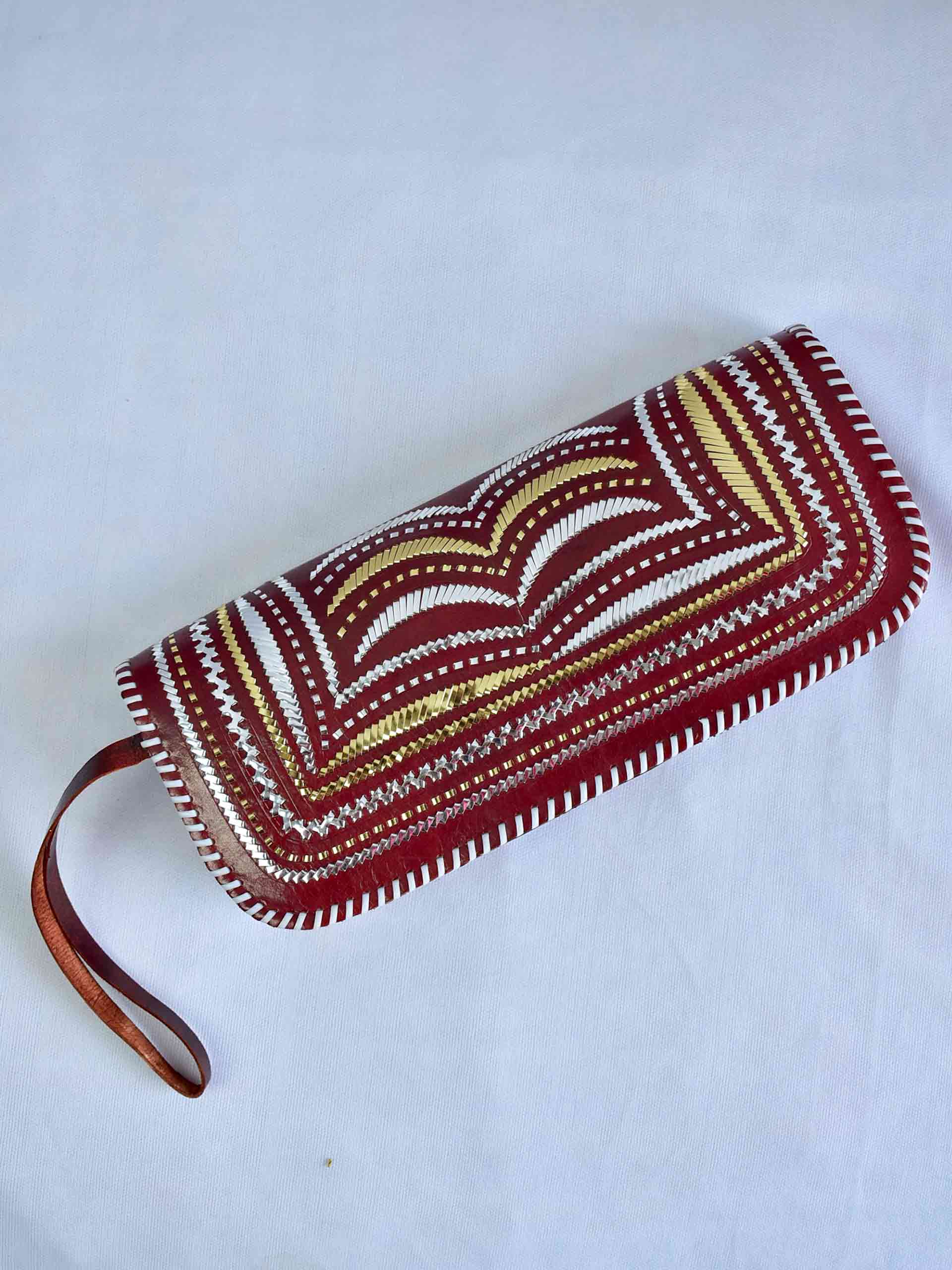Mukaish - leather hand bag