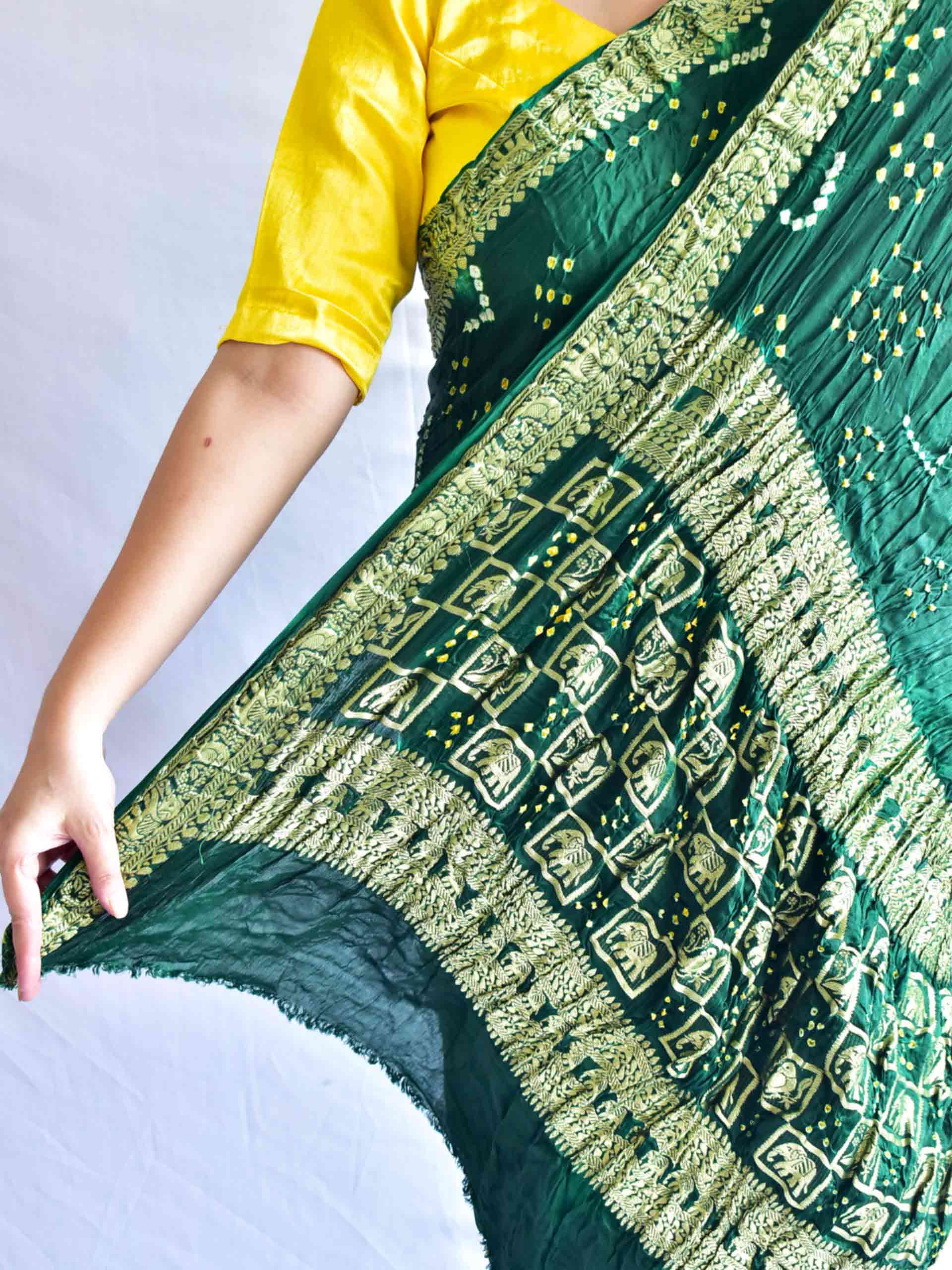 Muskaan - Bandhani Gajji Silk Saree