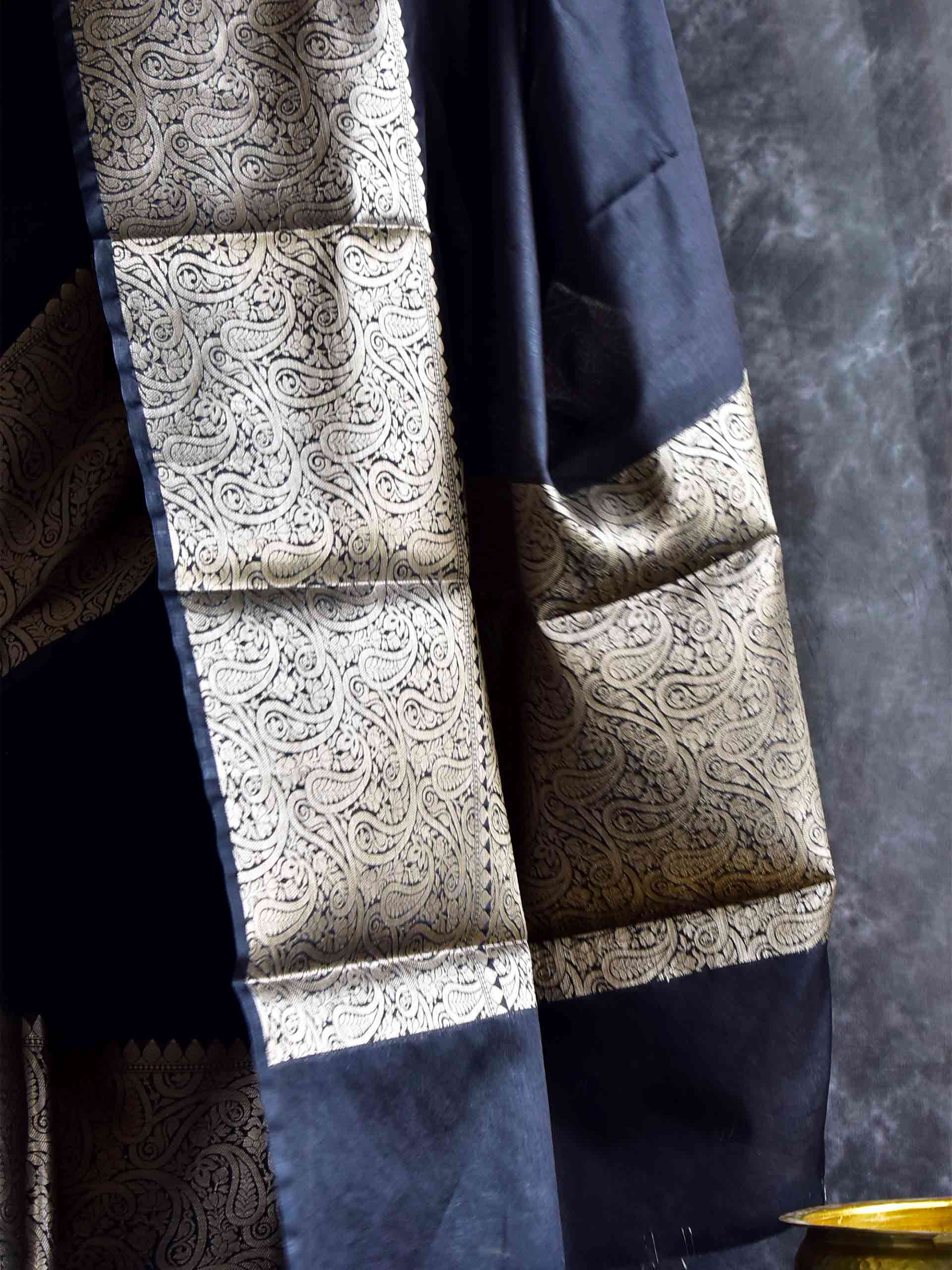 Black beauty - Chanderi silk saree