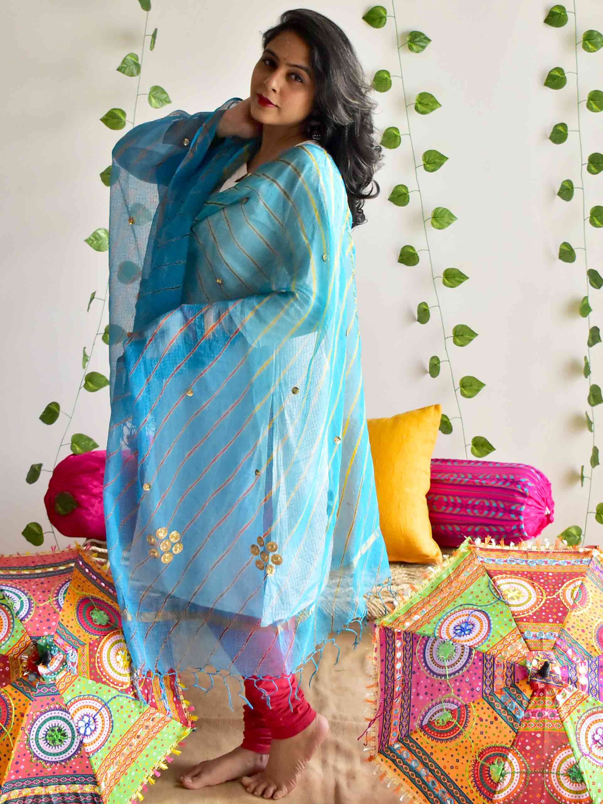 Sindhara - leheriya sequin Kota Doria Dupatta