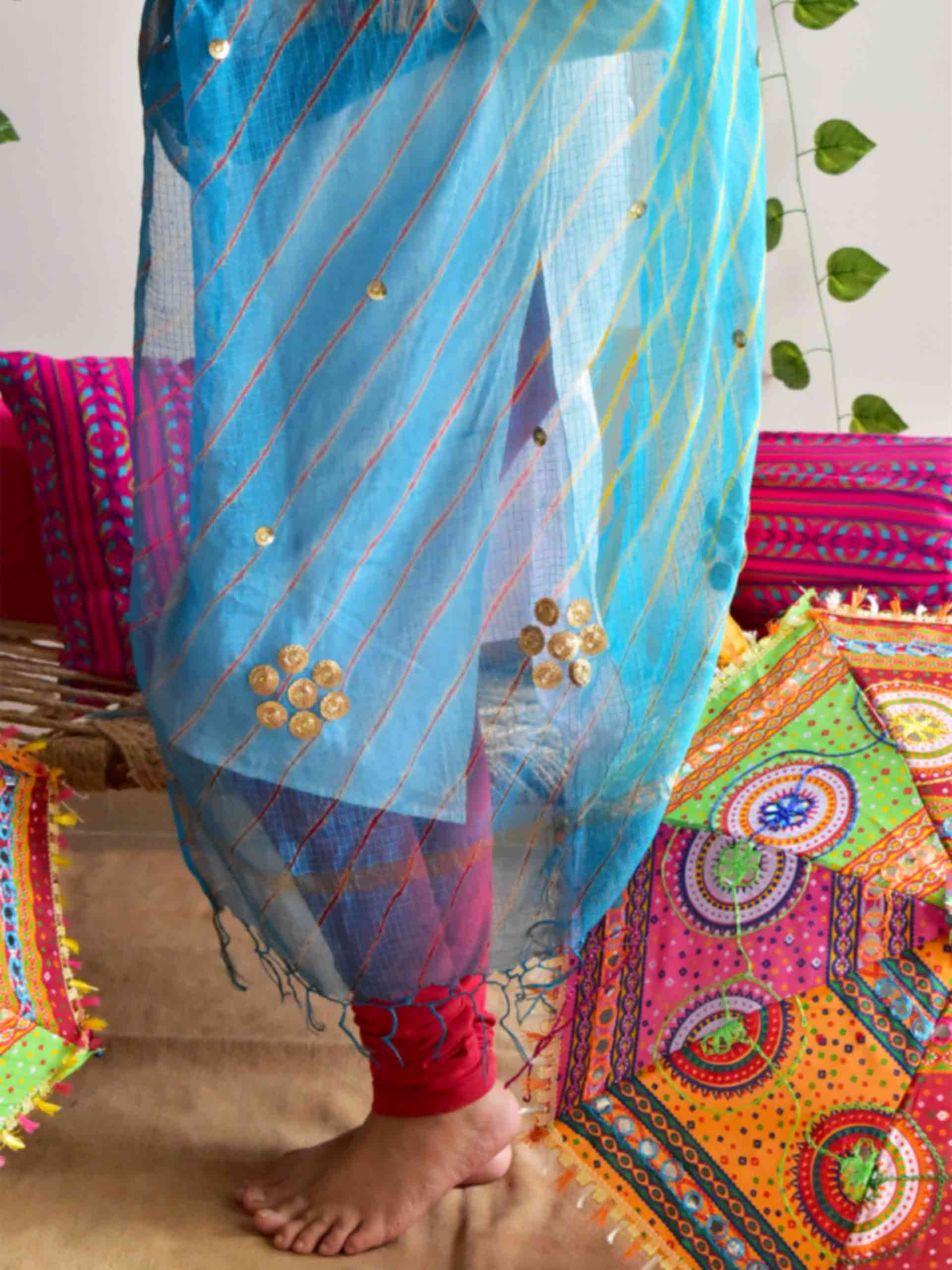 Sindhara - leheriya sequin Kota Doria Dupatta