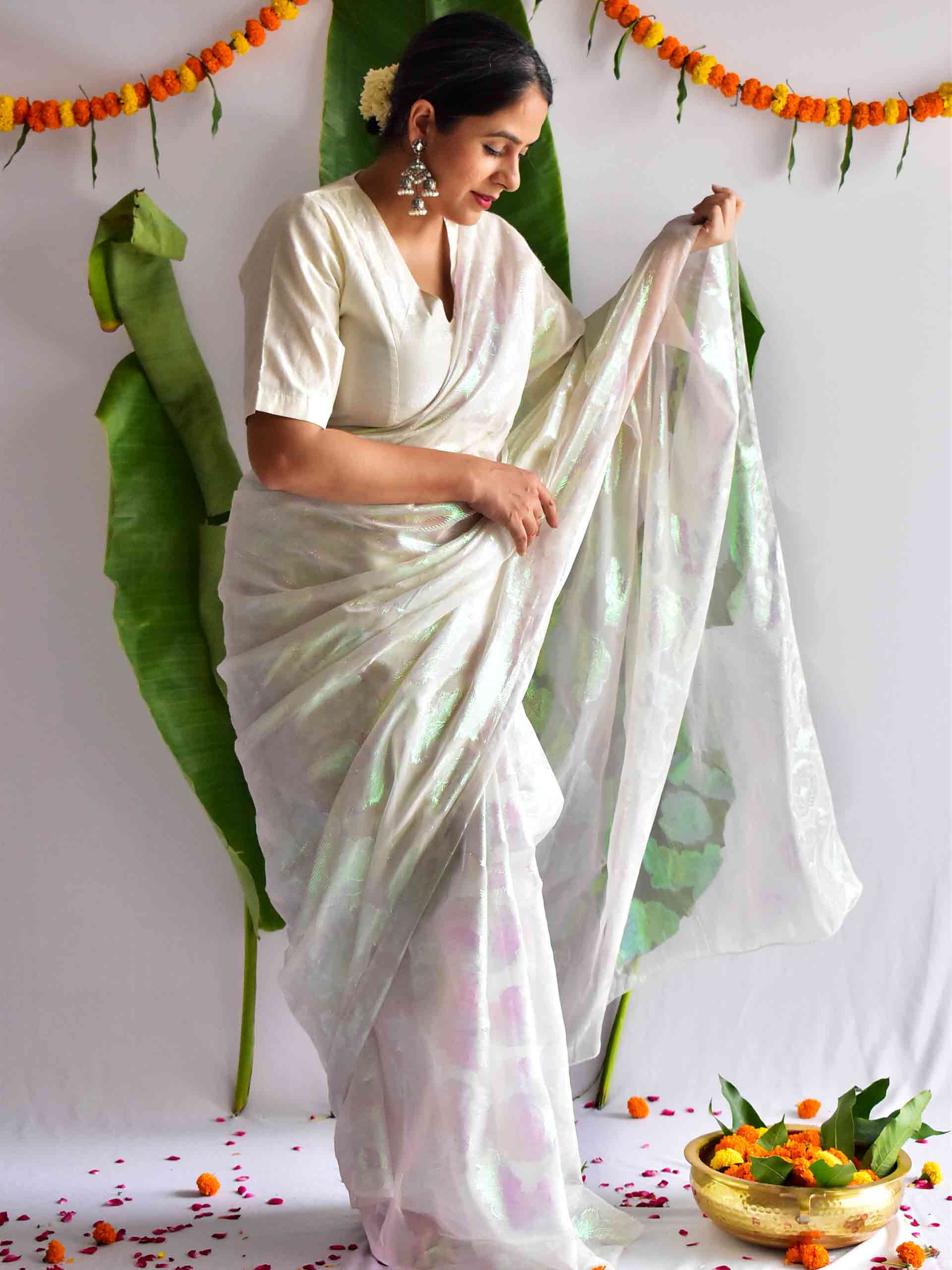 Thrippunithura - Georgette Jacquard saree
