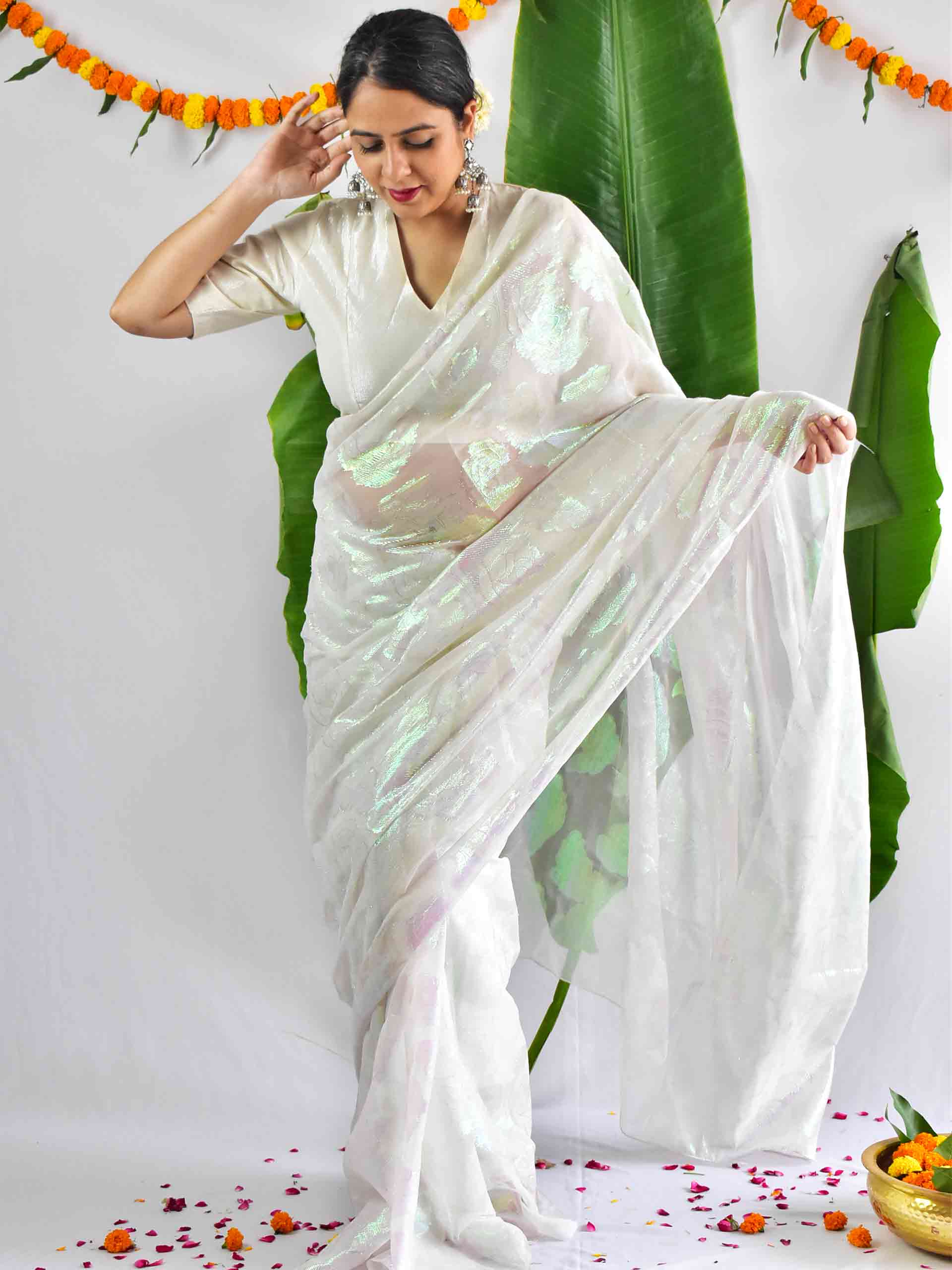 Thrippunithura - Georgette Jacquard saree