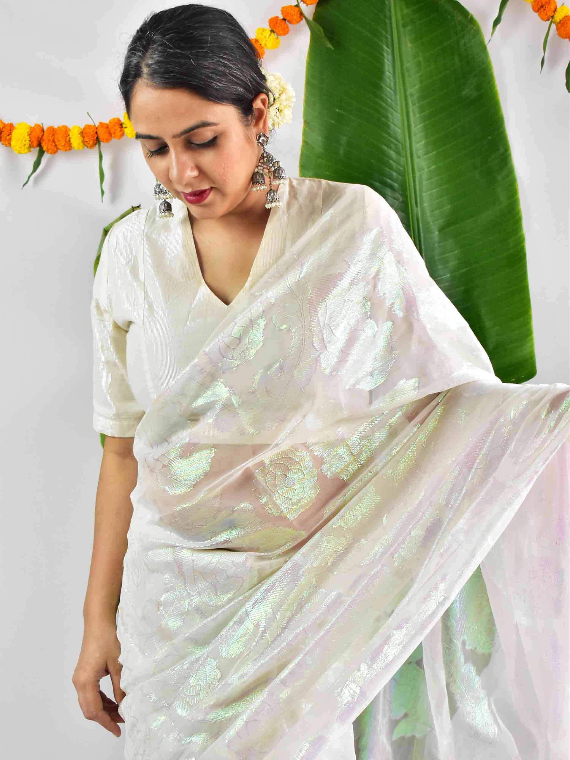 Thrippunithura - Georgette Jacquard saree
