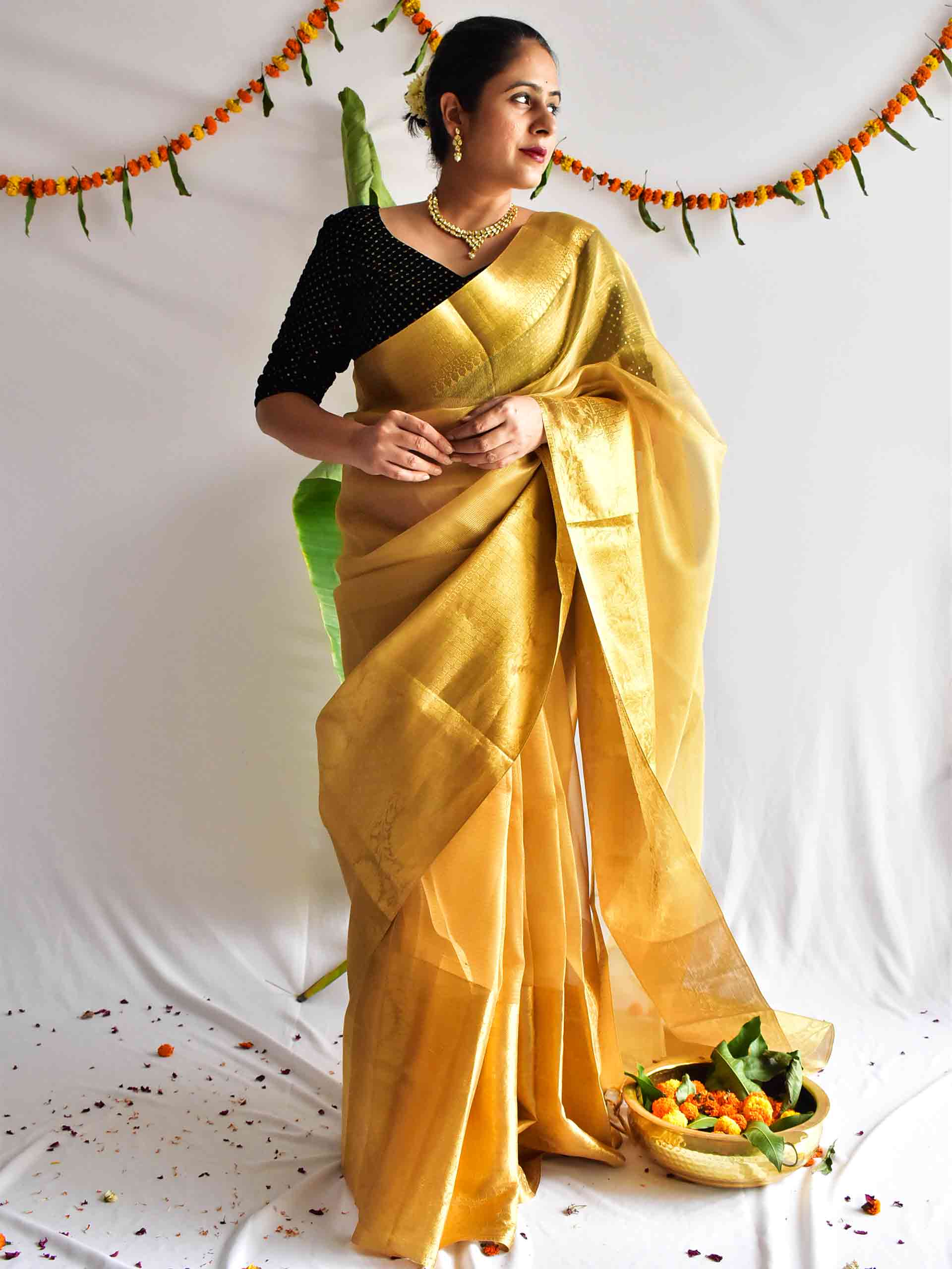 Sona - kota tissue silk saree