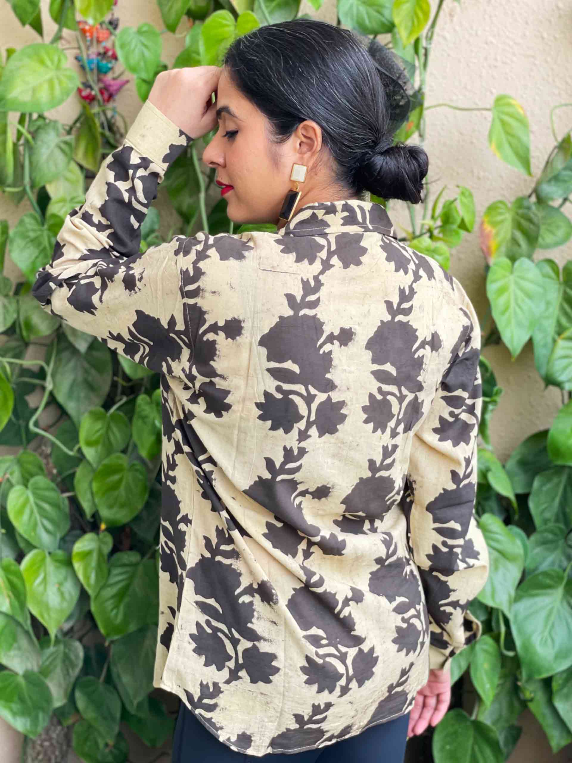 UD0057- Ajrakh hand block printed Shirt