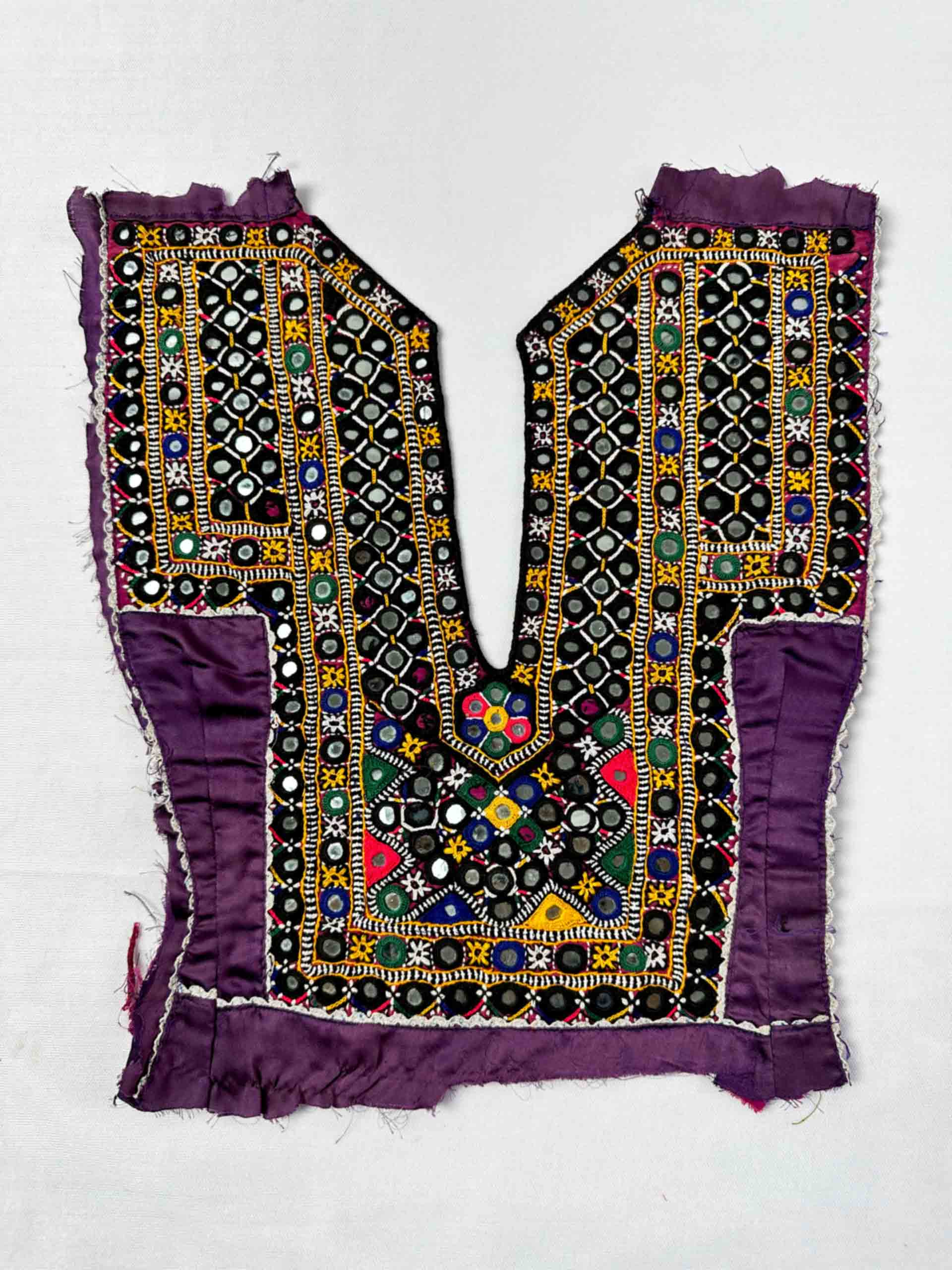 035 Vintage Mirror work Front Dress Patch 13*12