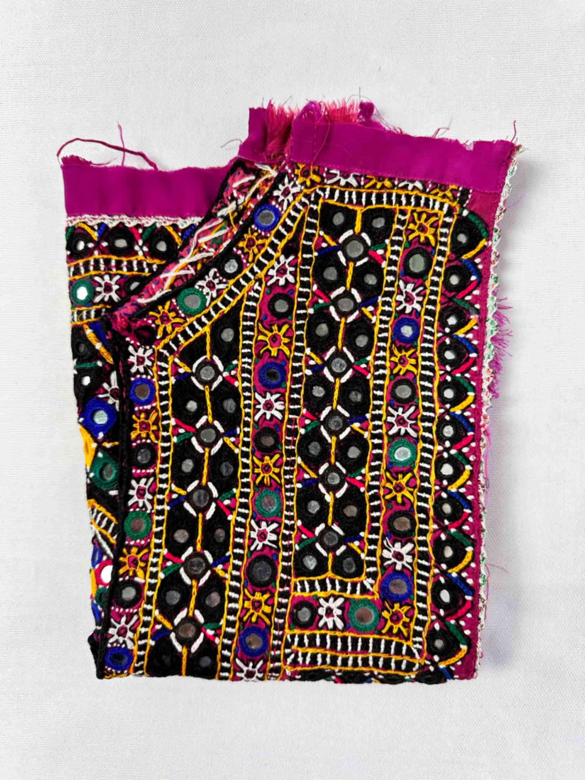 036 Vintage Mirror work Front Dress Patch 15*11