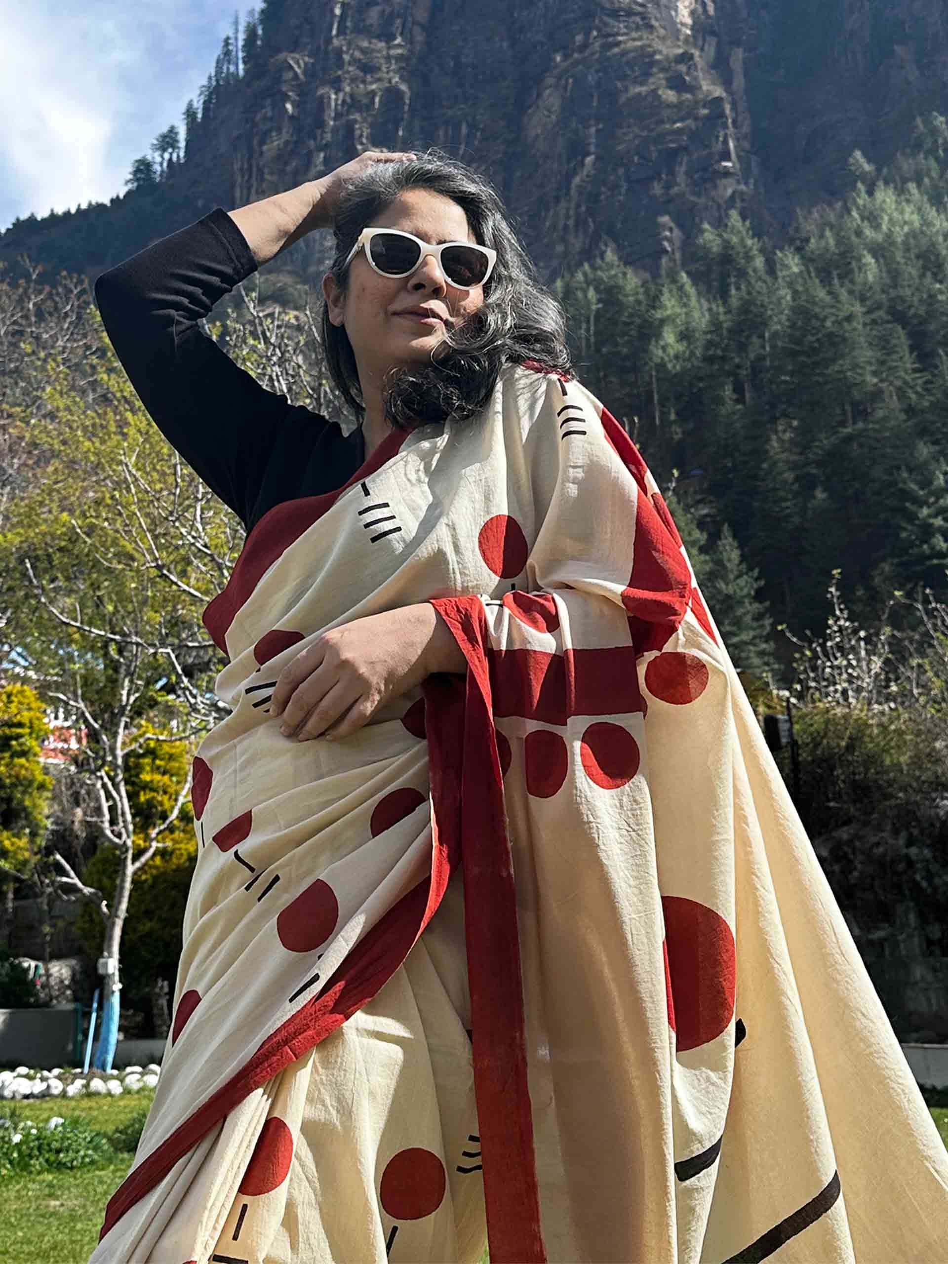 Naazuk - Dabu cotton saree