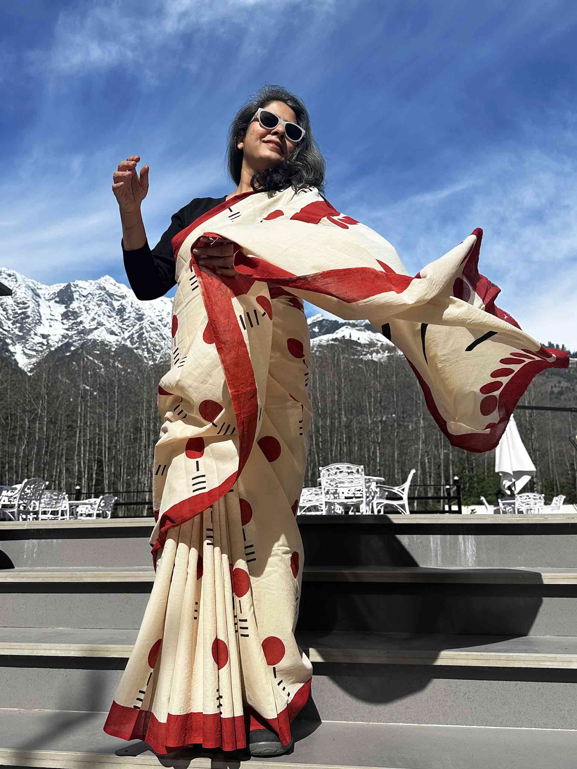 Naazuk - Dabu cotton saree