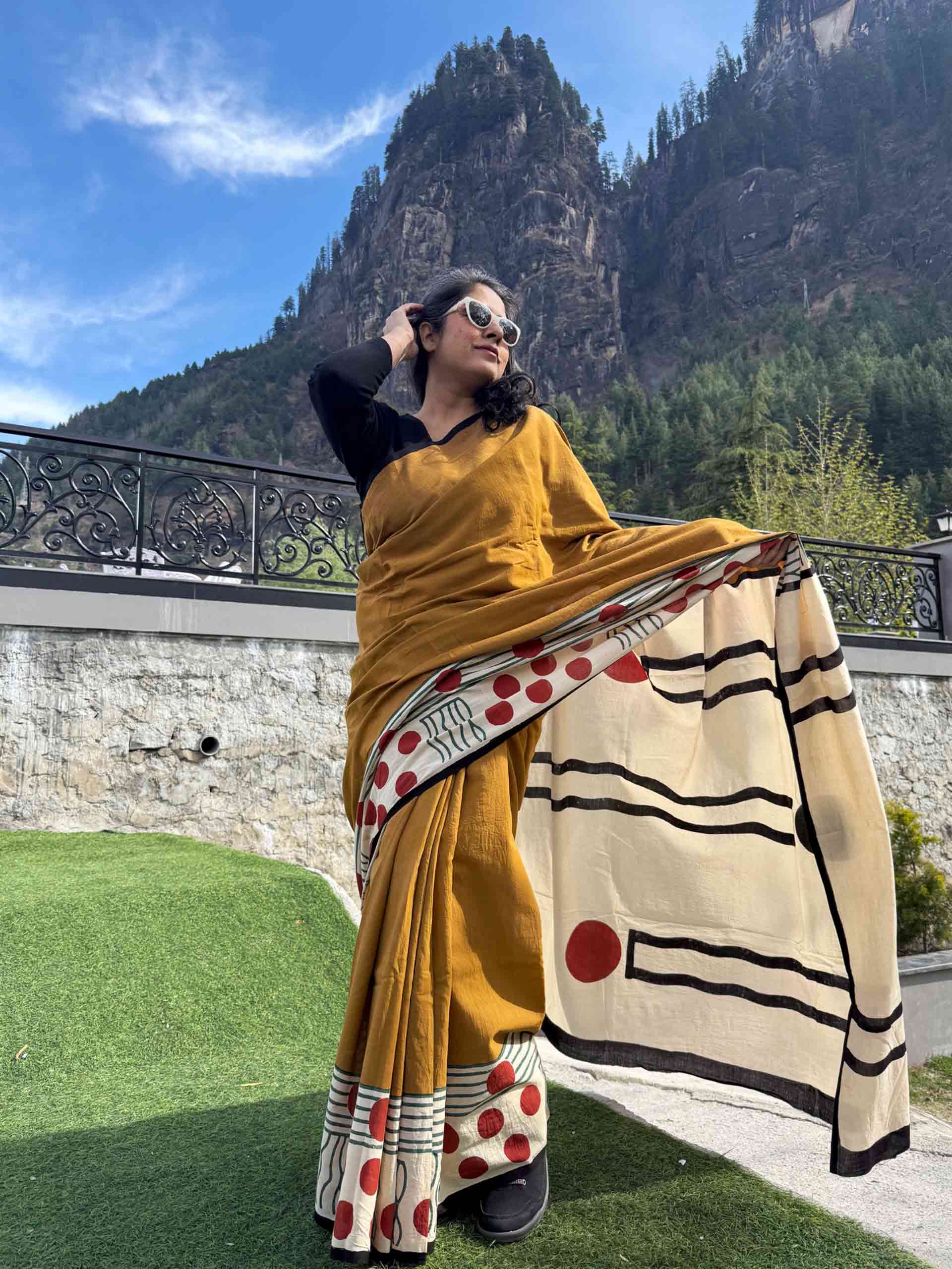 Surabhi - Dabu cotton saree