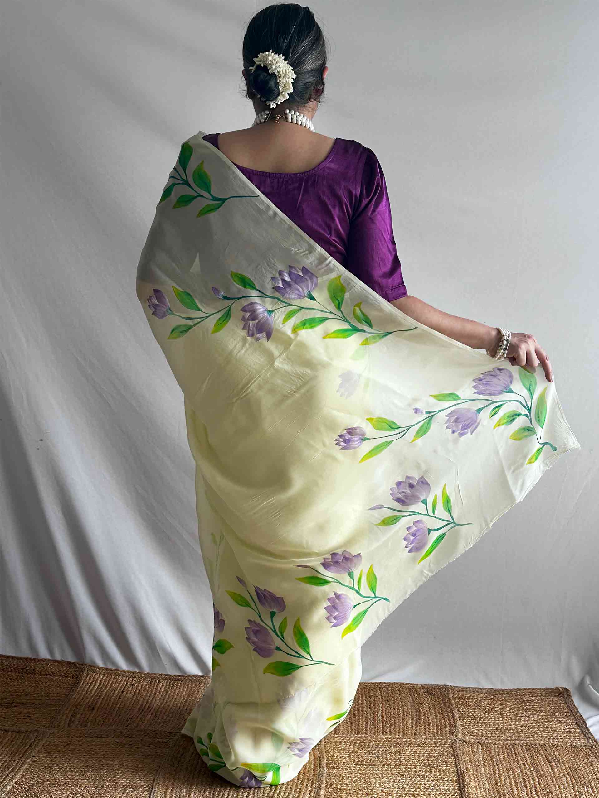 Neel Kamal - Hand print Organza saree