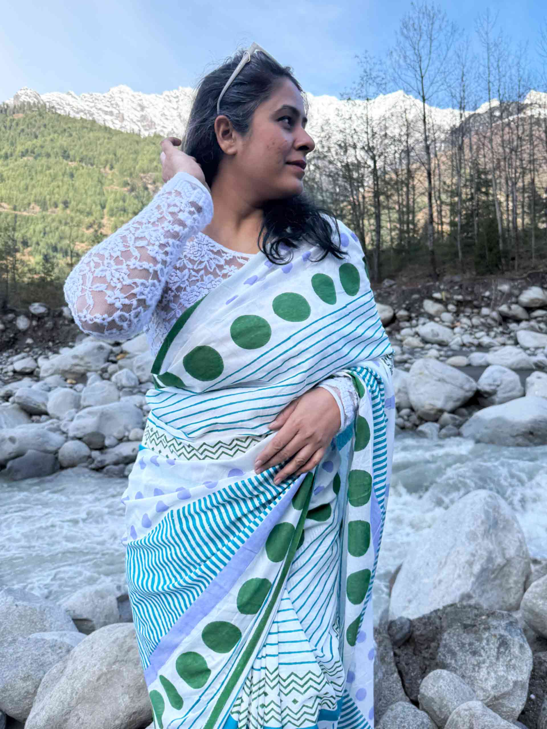 Aakashi - Dabu cotton saree