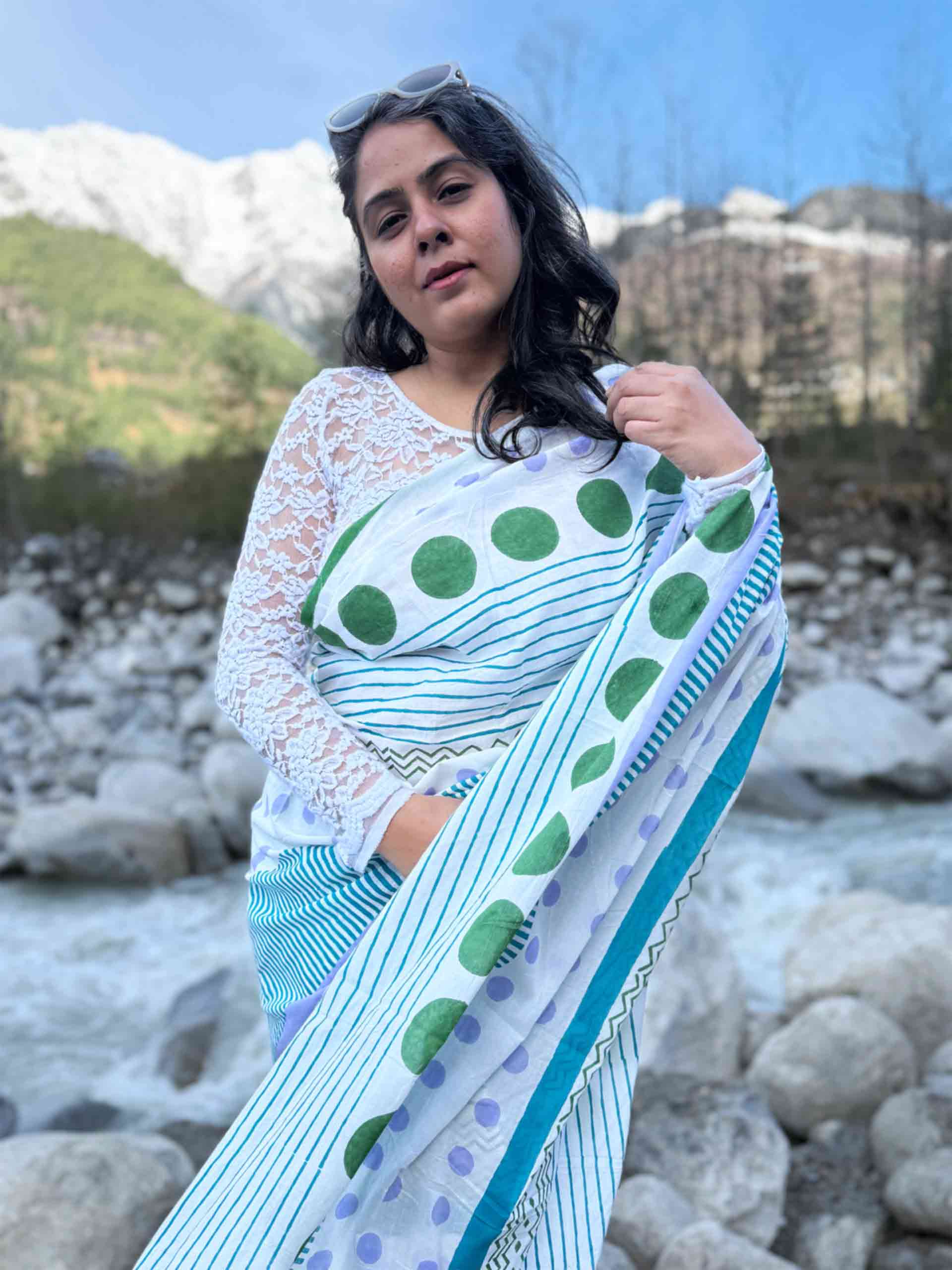 Aakashi - Dabu cotton saree