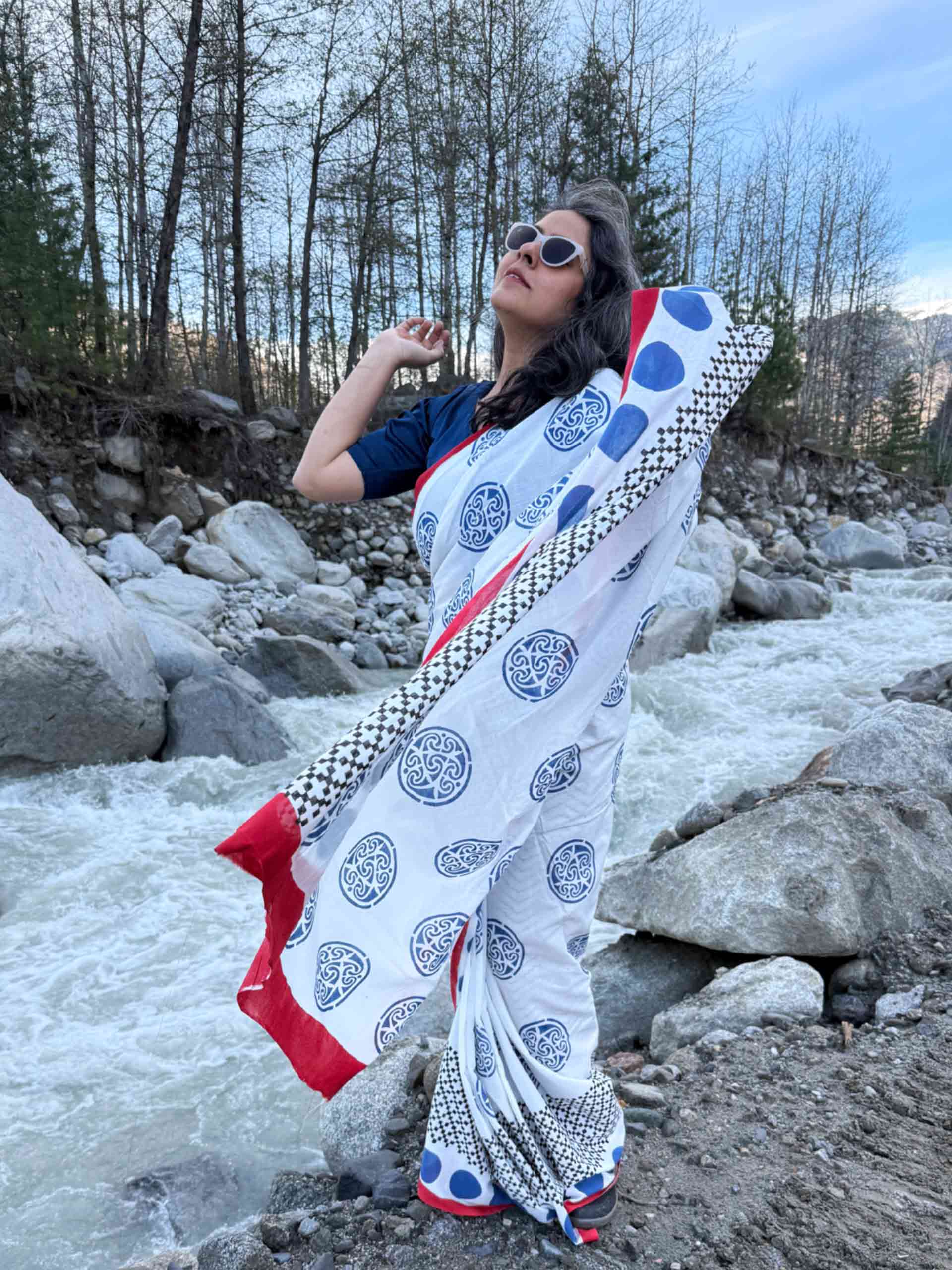 Shweta - Dabu cotton saree