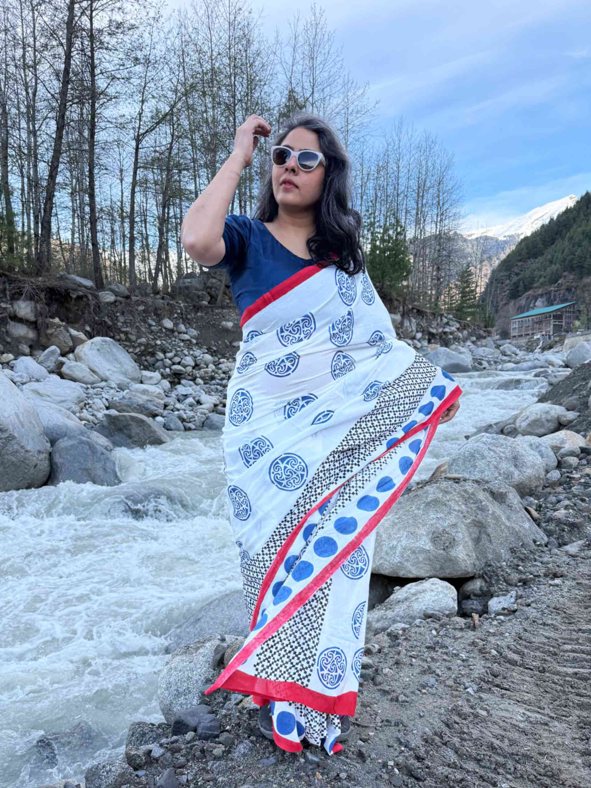 Shweta - Dabu cotton saree