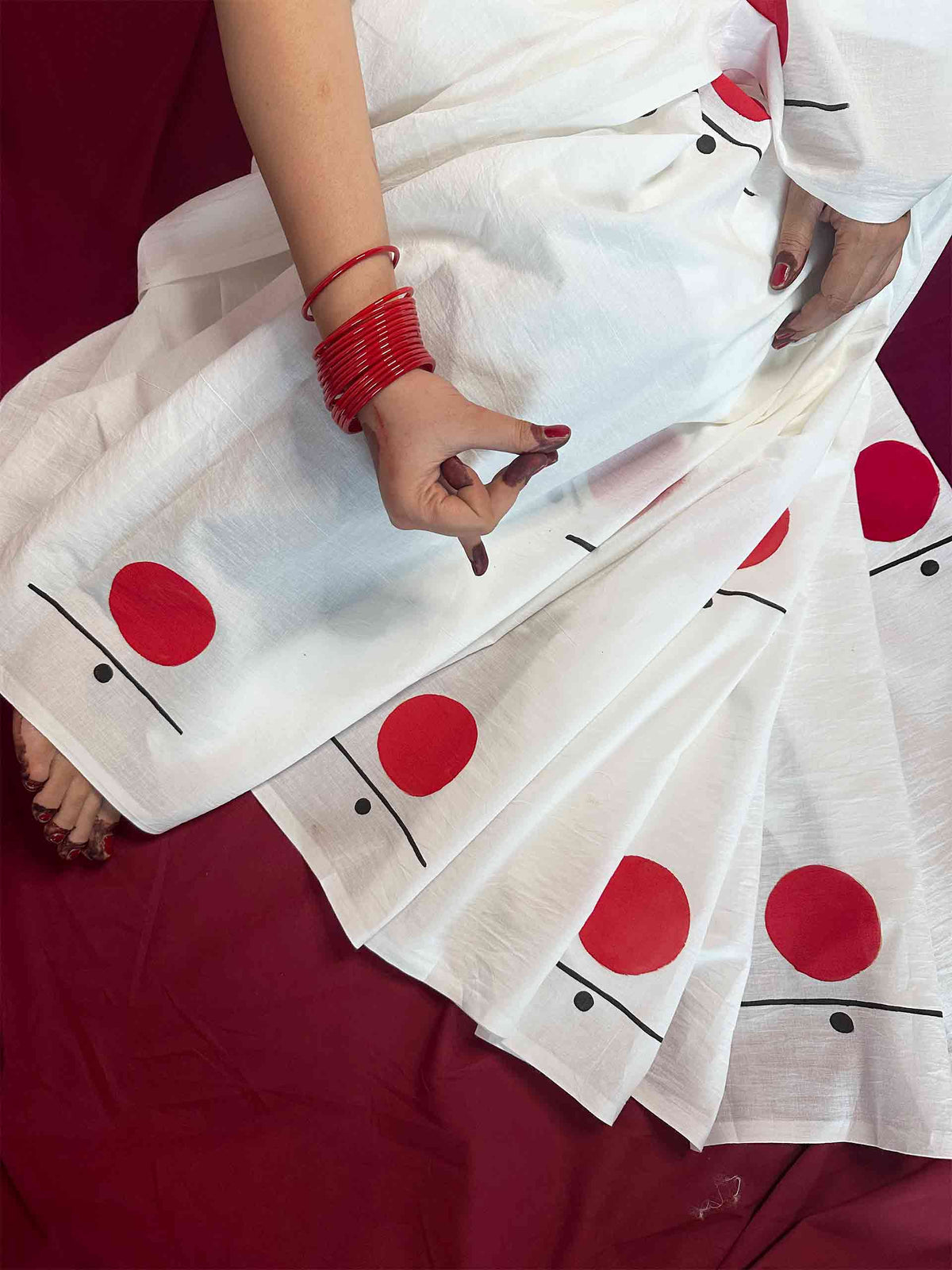Netra Jagriti - Handpainted saree