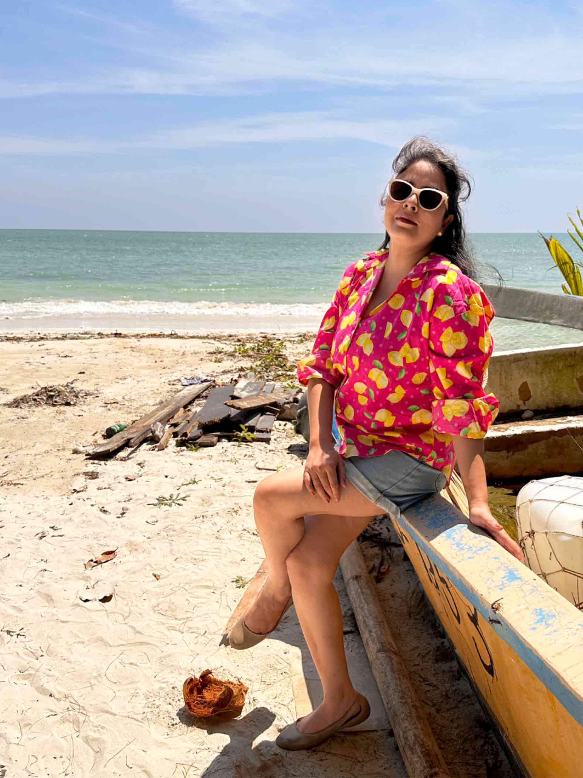 Robin - Printed Cotton oversized Shirt