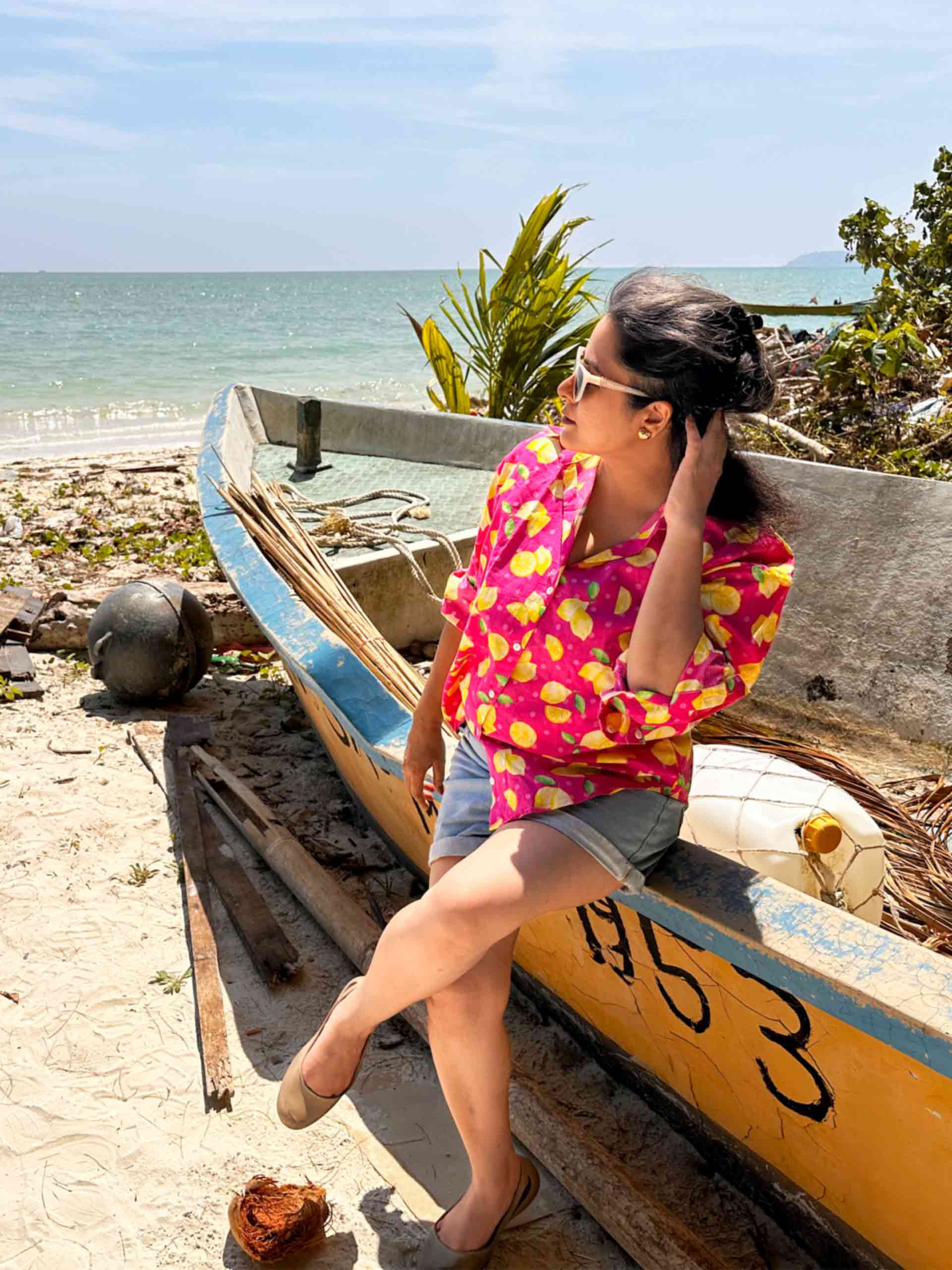 Robin - Printed Cotton oversized Shirt