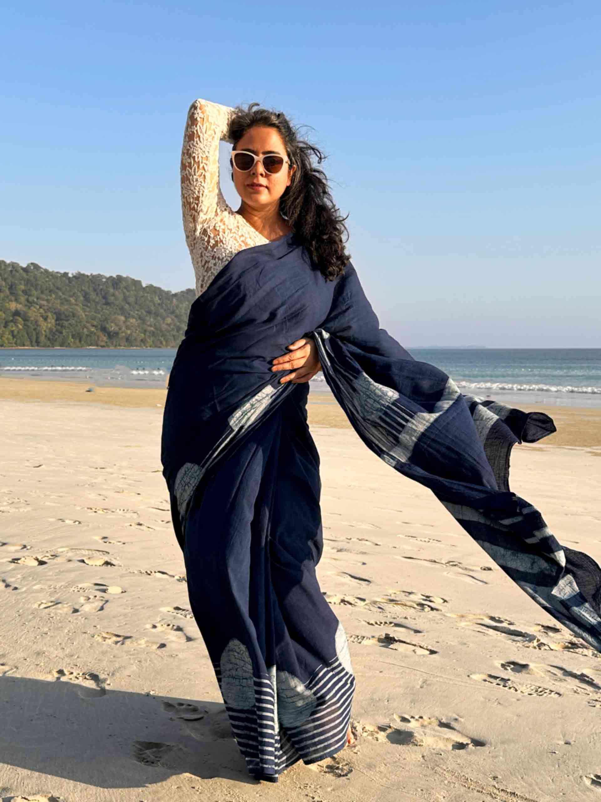 UD011 - Dabu Mul cotton saree