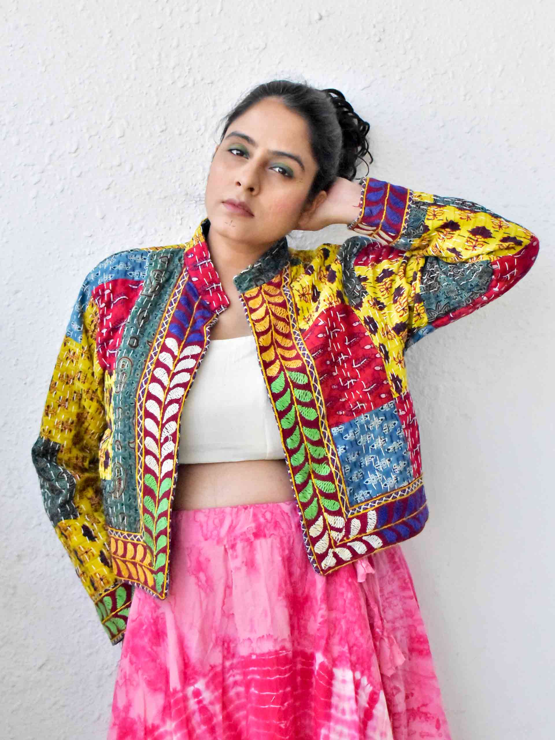 Karm - hand embroidered patchwork Reversible jacket