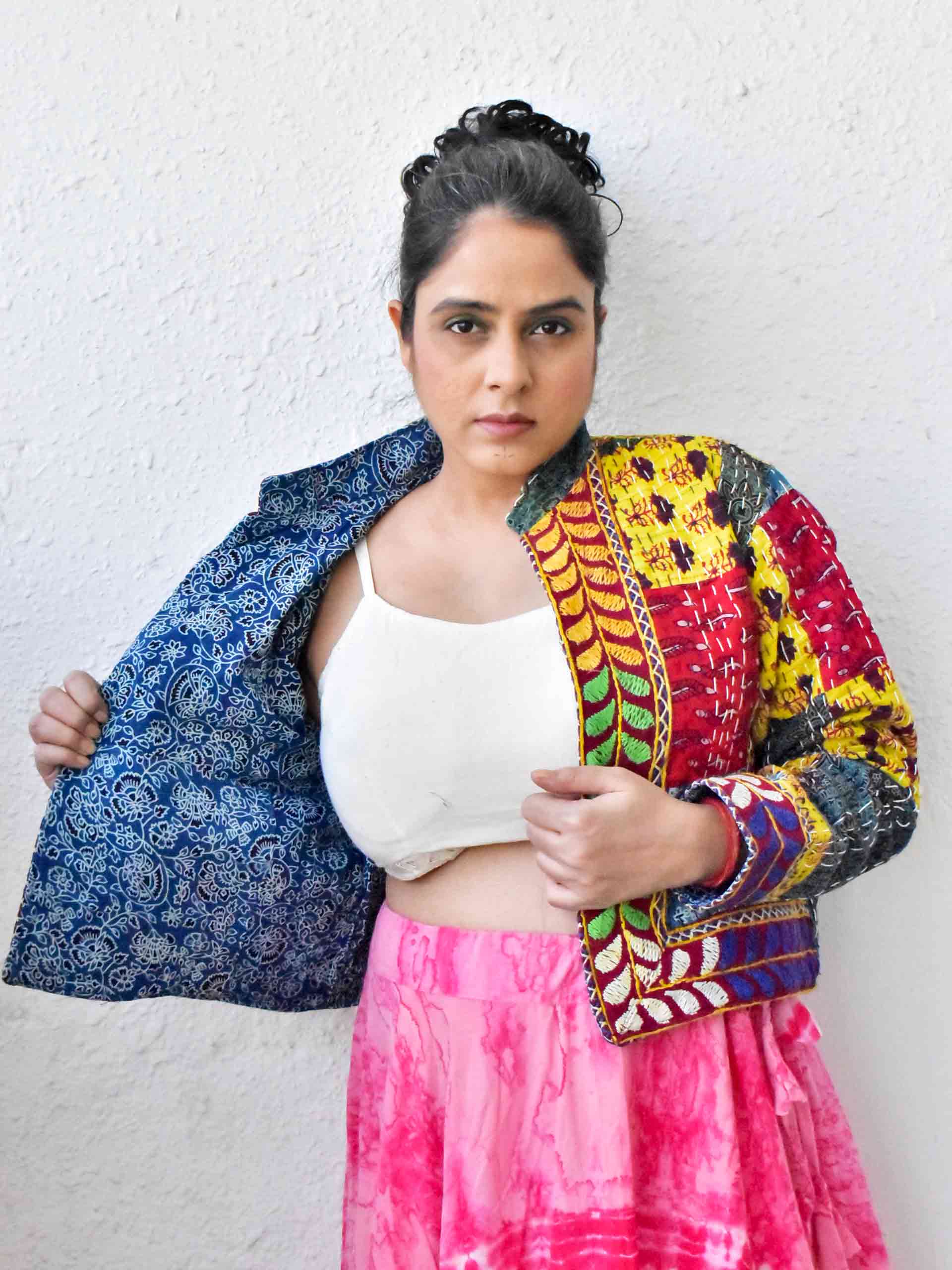 Karm - hand embroidered patchwork Reversible jacket