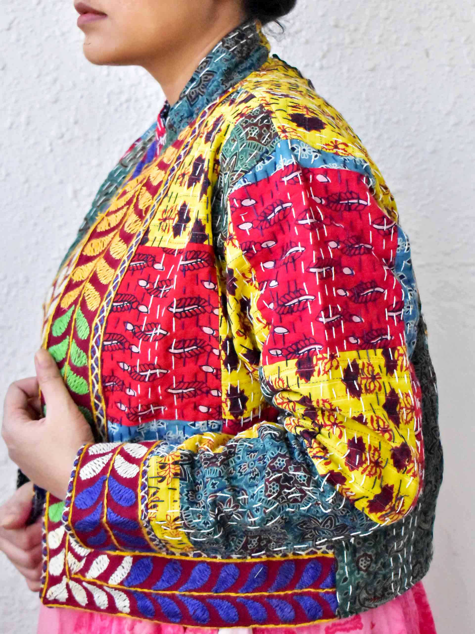 Karm - hand embroidered patchwork Reversible jacket