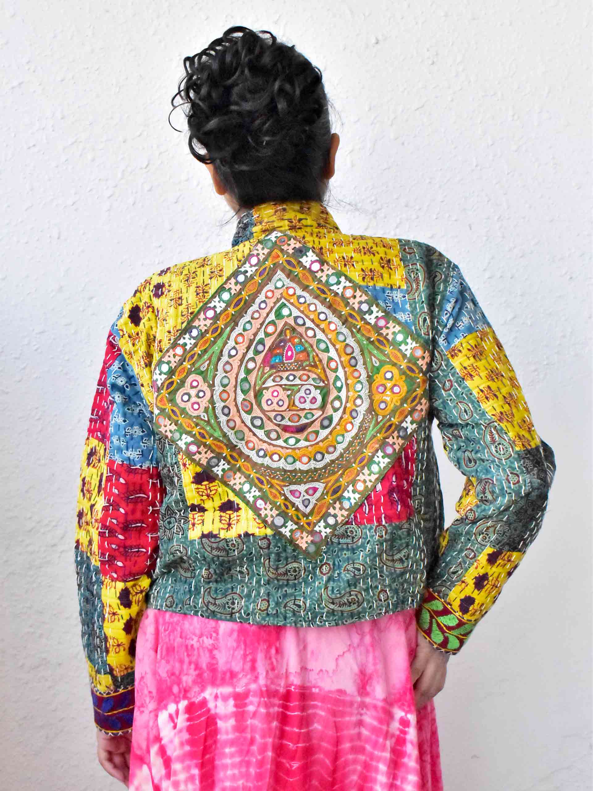 Karm - hand embroidered patchwork Reversible jacket