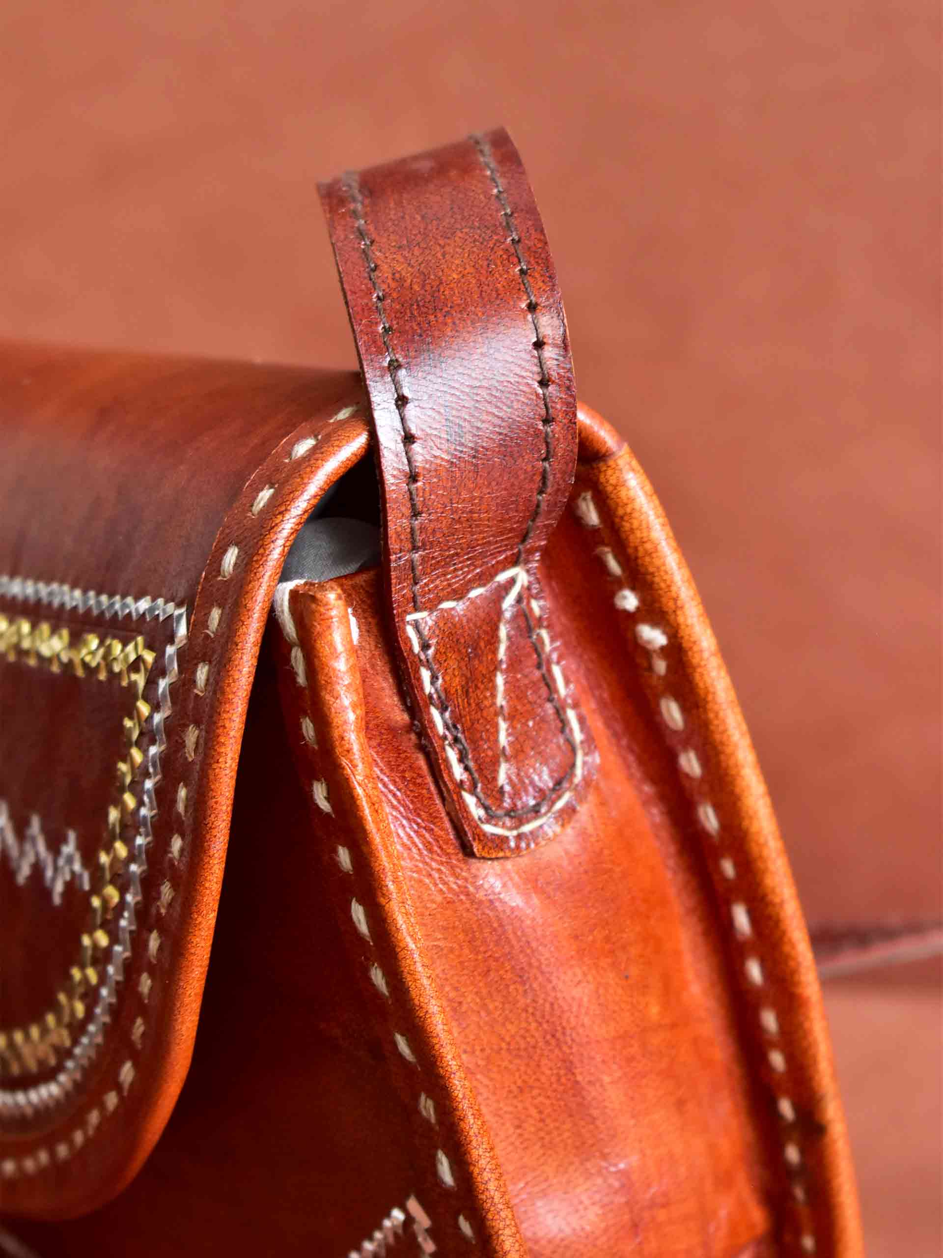 Mukaish - leather embroidered bag