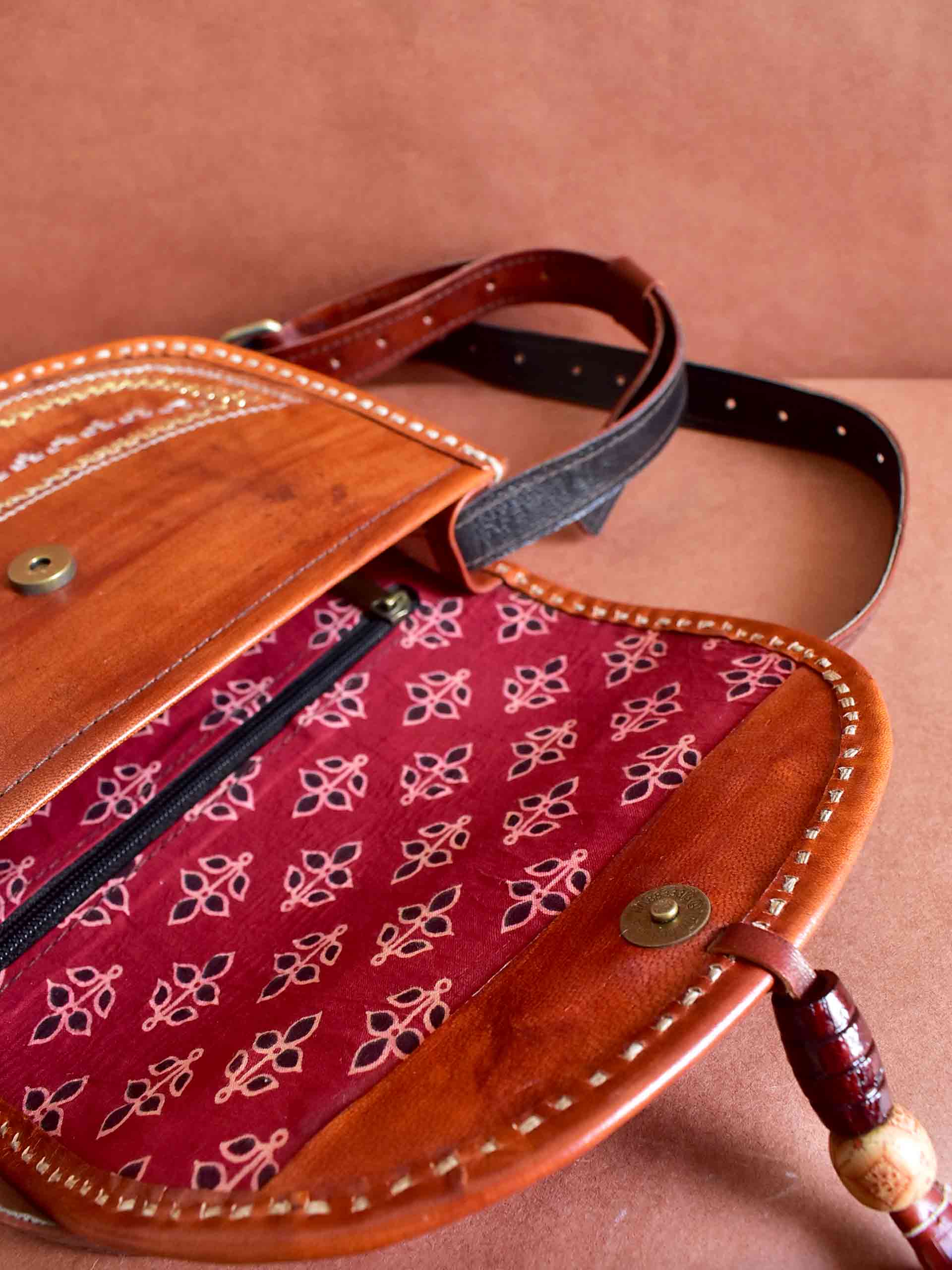 Mukaish - leather embroidered bag
