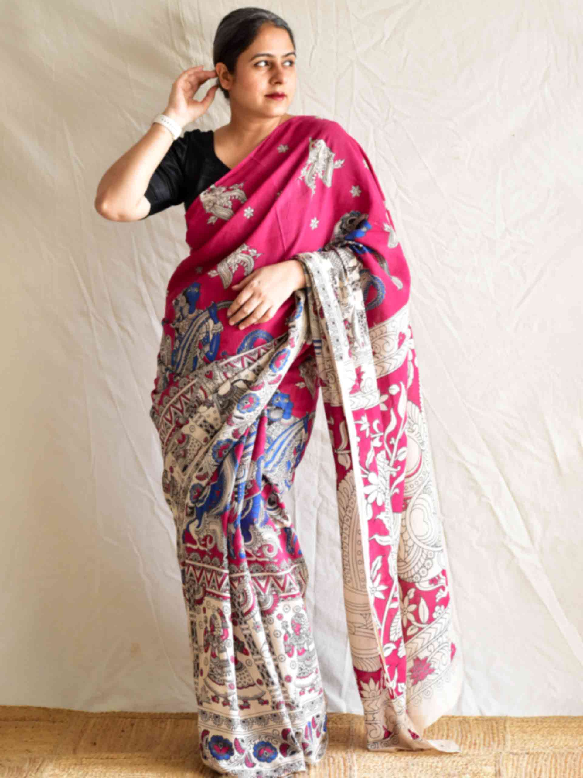 Devi - kalamkari printed saree