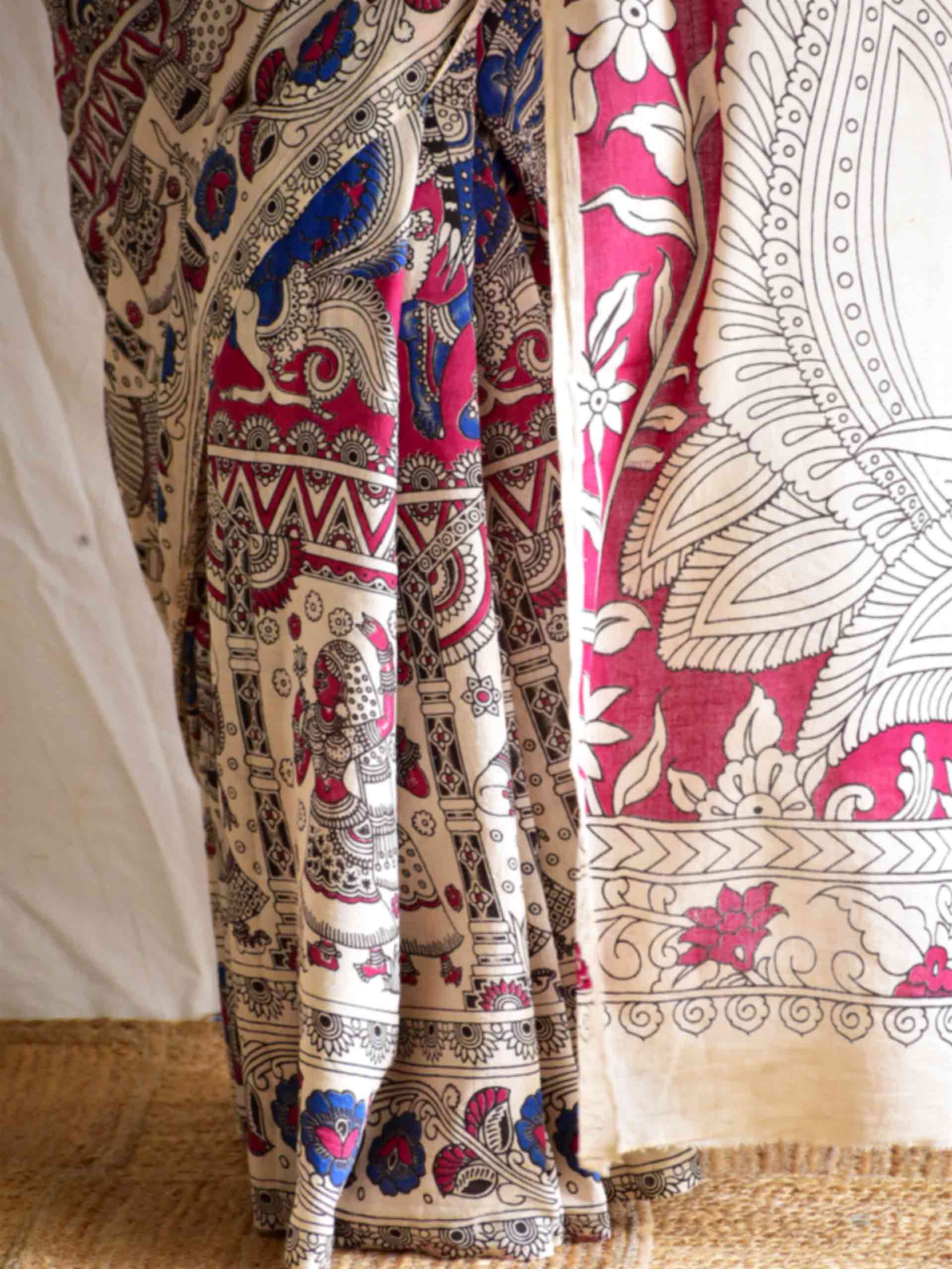 Devi - kalamkari printed saree