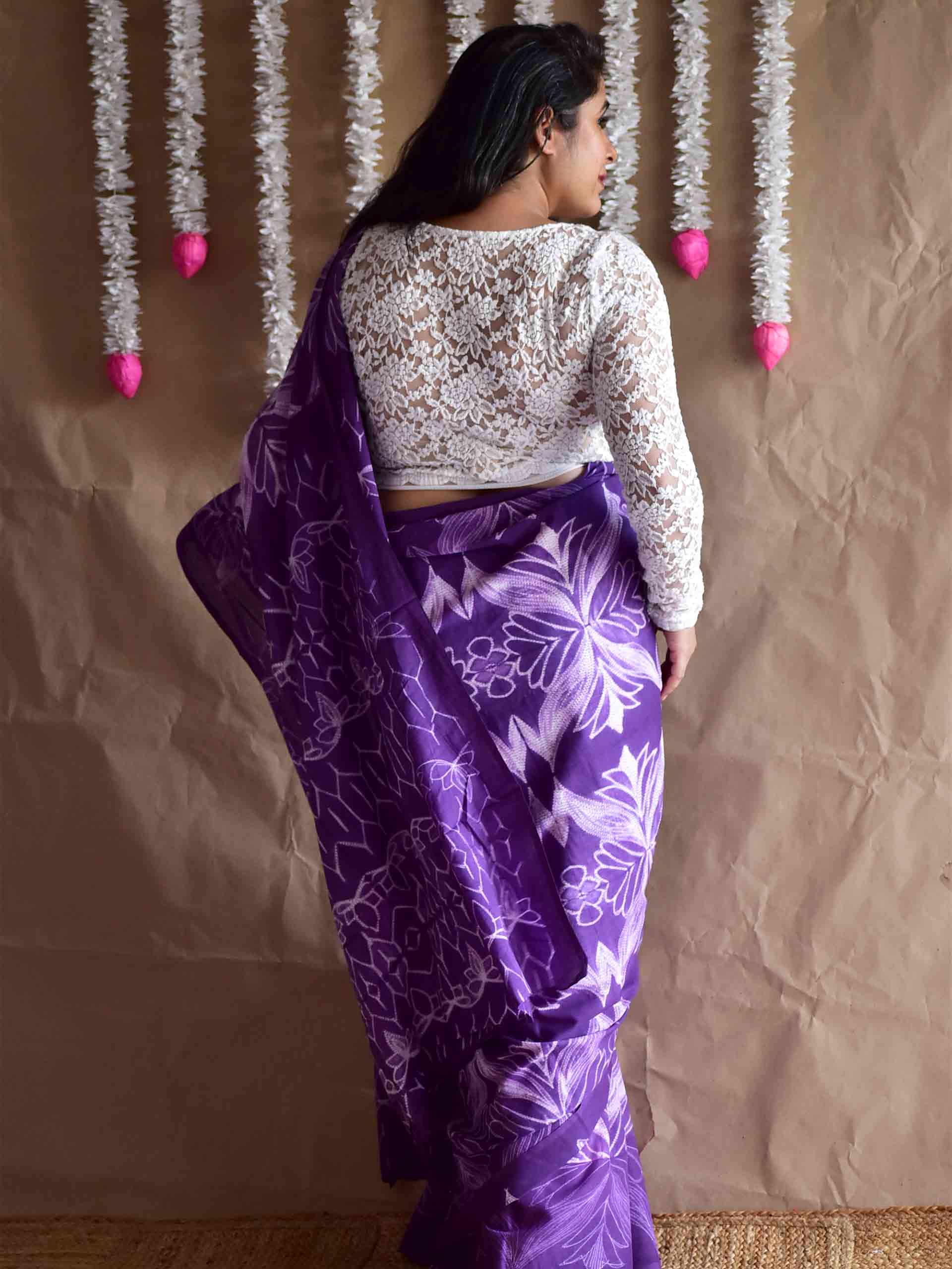 ruh - Shibori mul saree