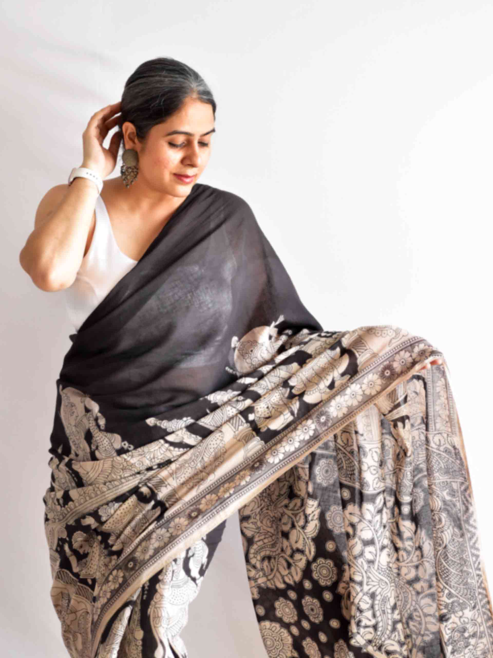 Atithi - kalamkari printed saree