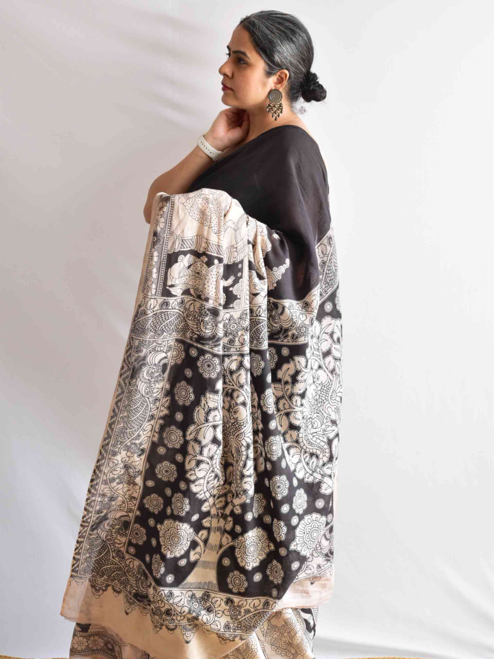 Atithi - kalamkari printed saree