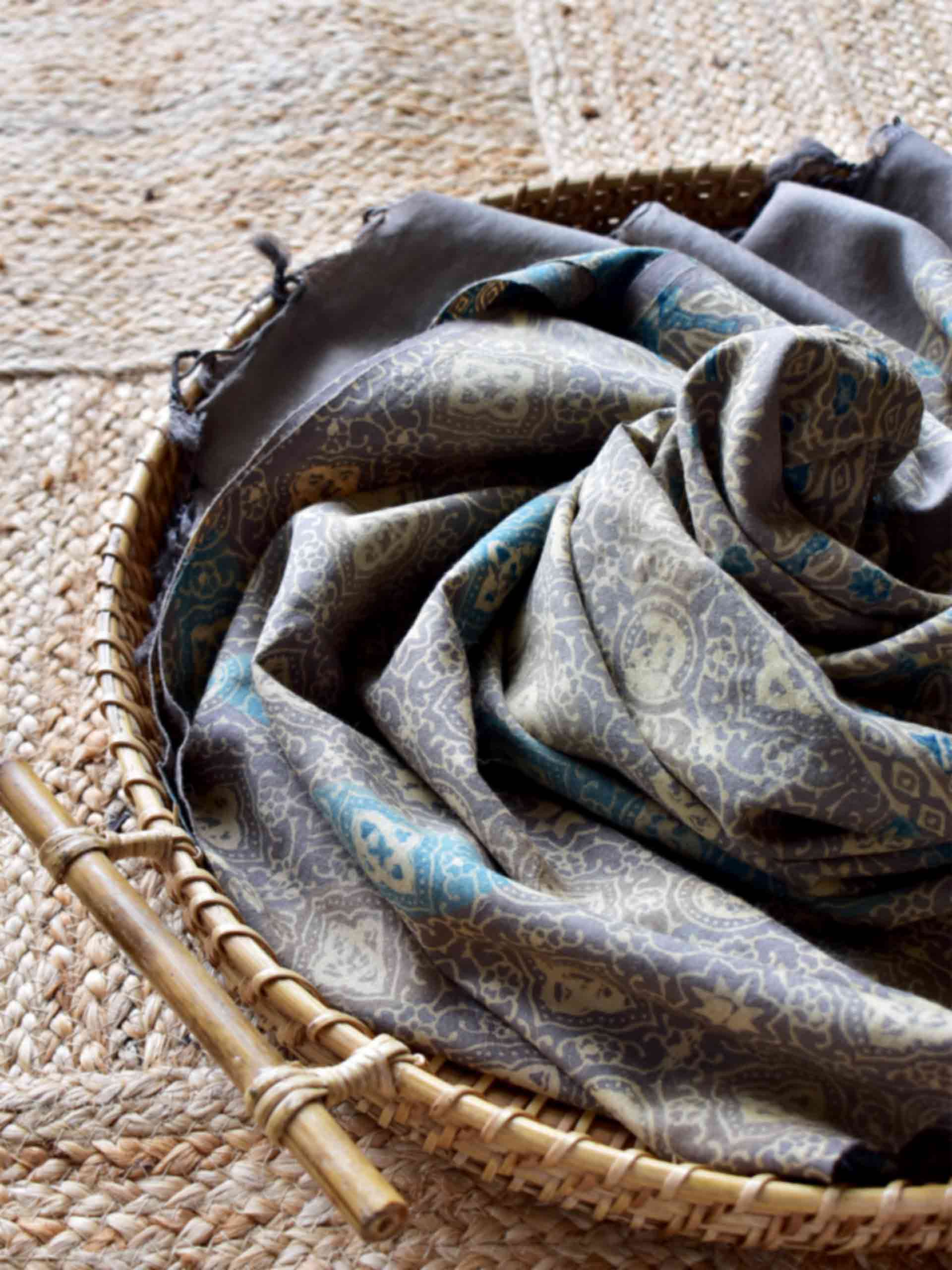 Gehna - Ajrakh Eri Silk stole