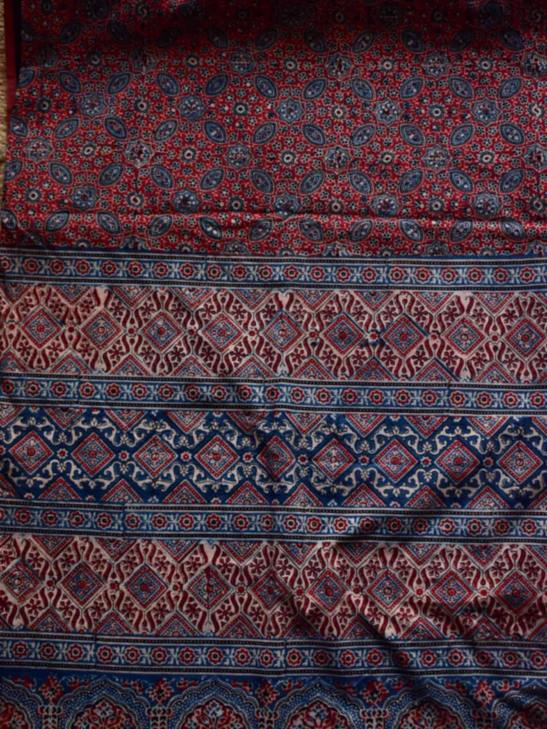 Ornate - Ajrakh Hand Block printed Bedsheet