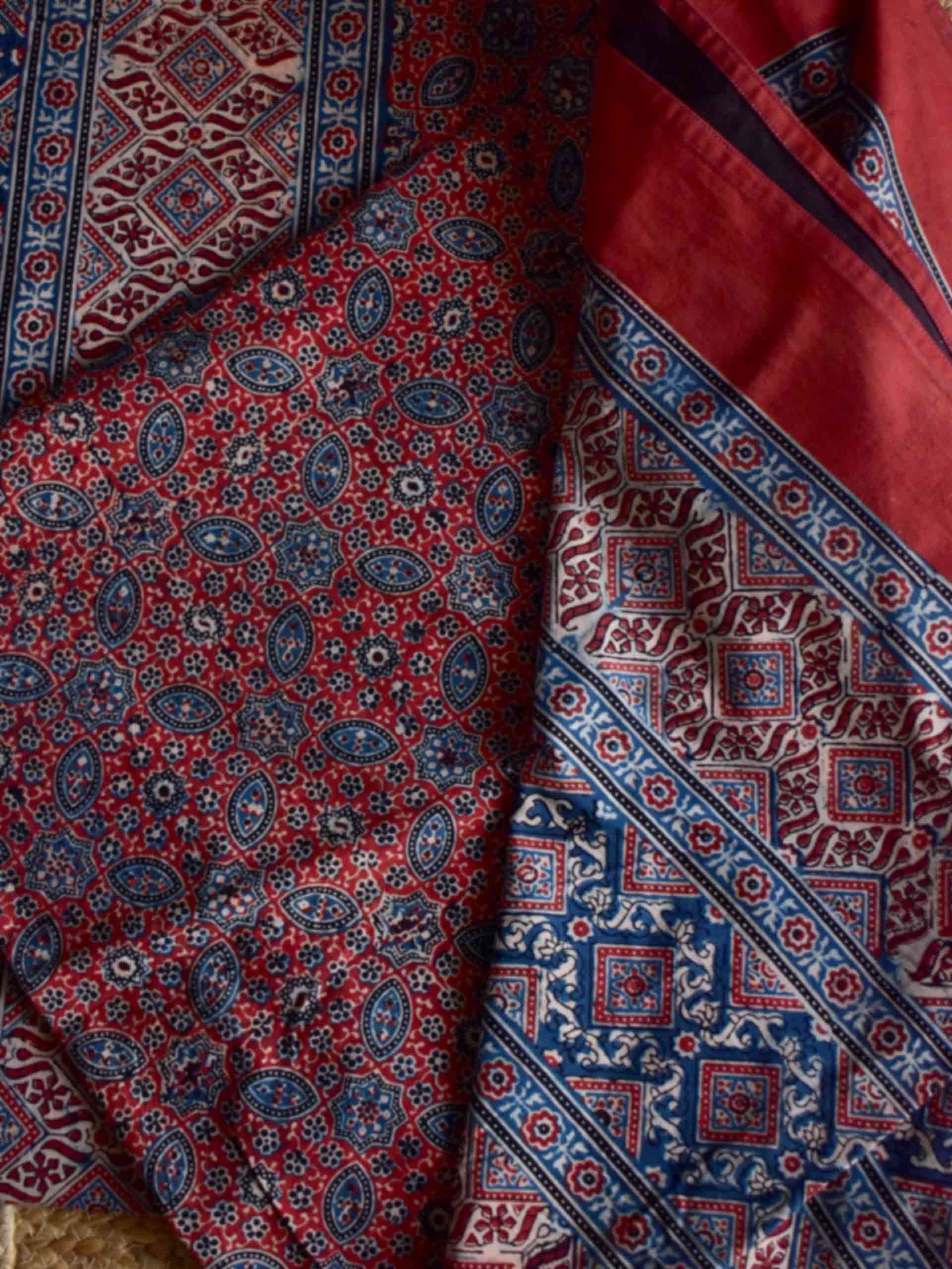 Ornate - Ajrakh Hand Block printed Bedsheet