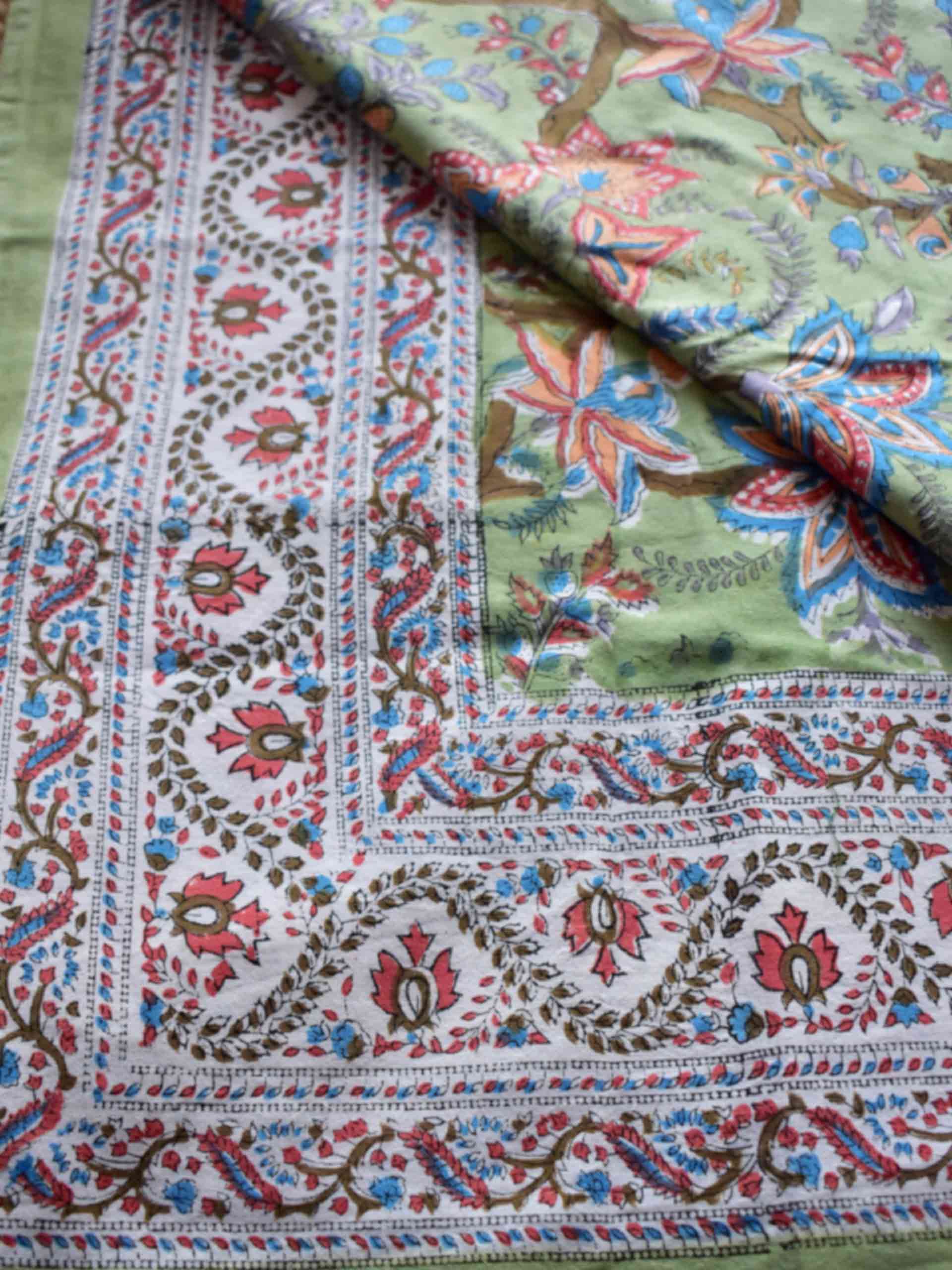 Calmness - Dabu Hand Block printed Bedsheet